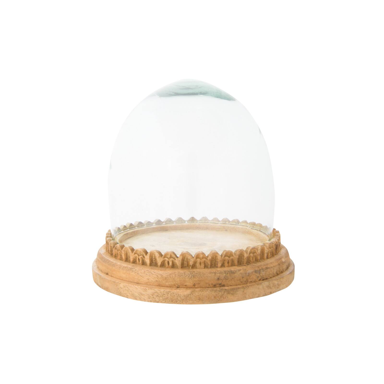 Recycled Glass Cloche on HandCarved Wood Base Set Michaels