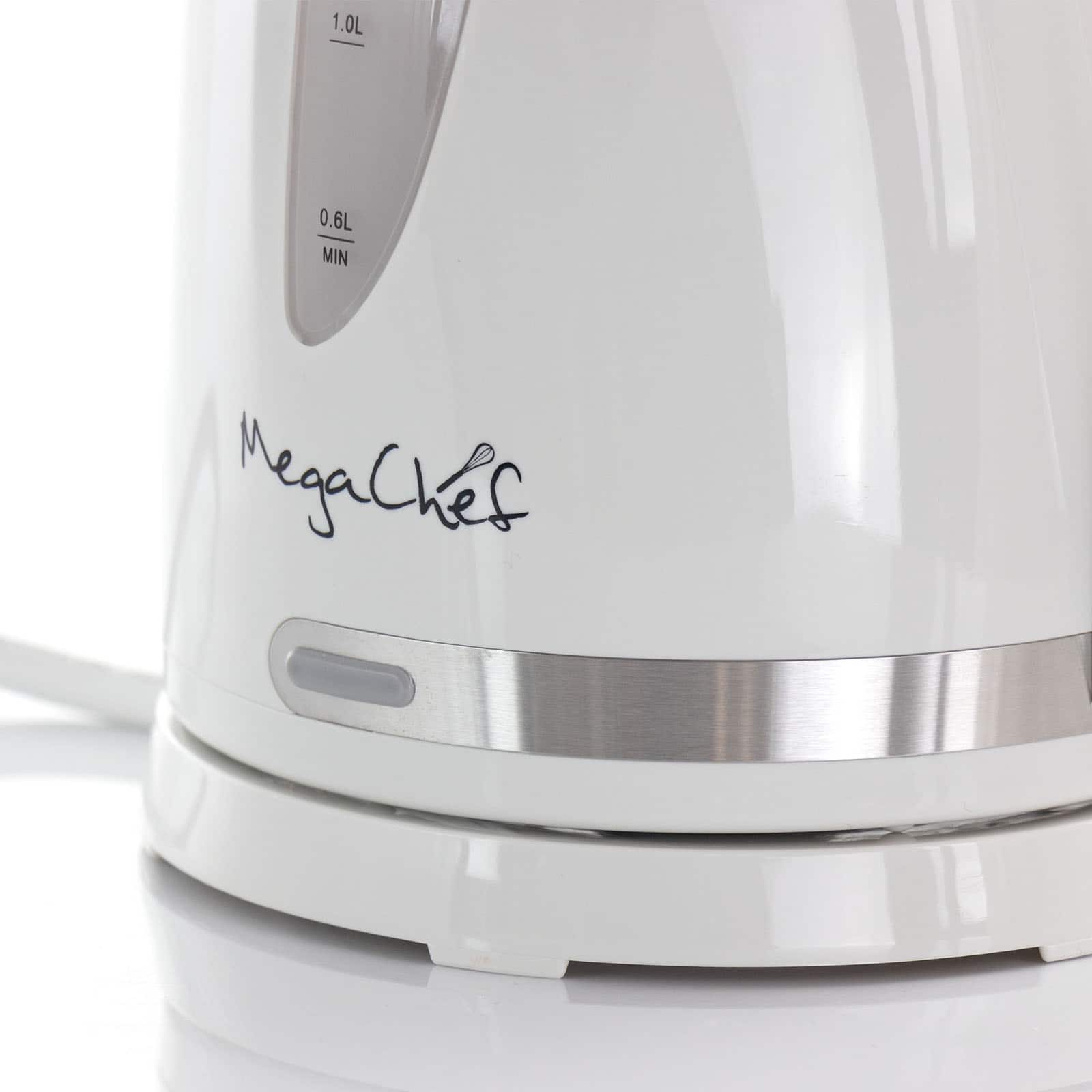MegaChef 1.7L White Plastic Electric Tea Kettle