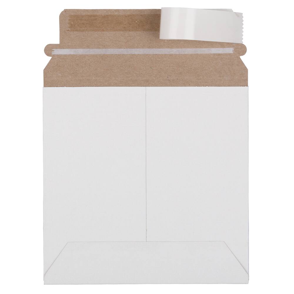 JAM Paper 6&#x22; x 6&#x22; White Flat Photo Mailer Peel &#x26; Seal Closure Envelopes, 6ct.