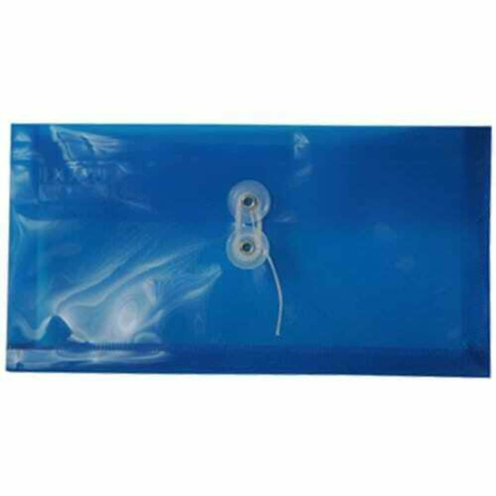 JAM Paper No.10 Deep Blue Button String Booklet Envelopes, 24ct.