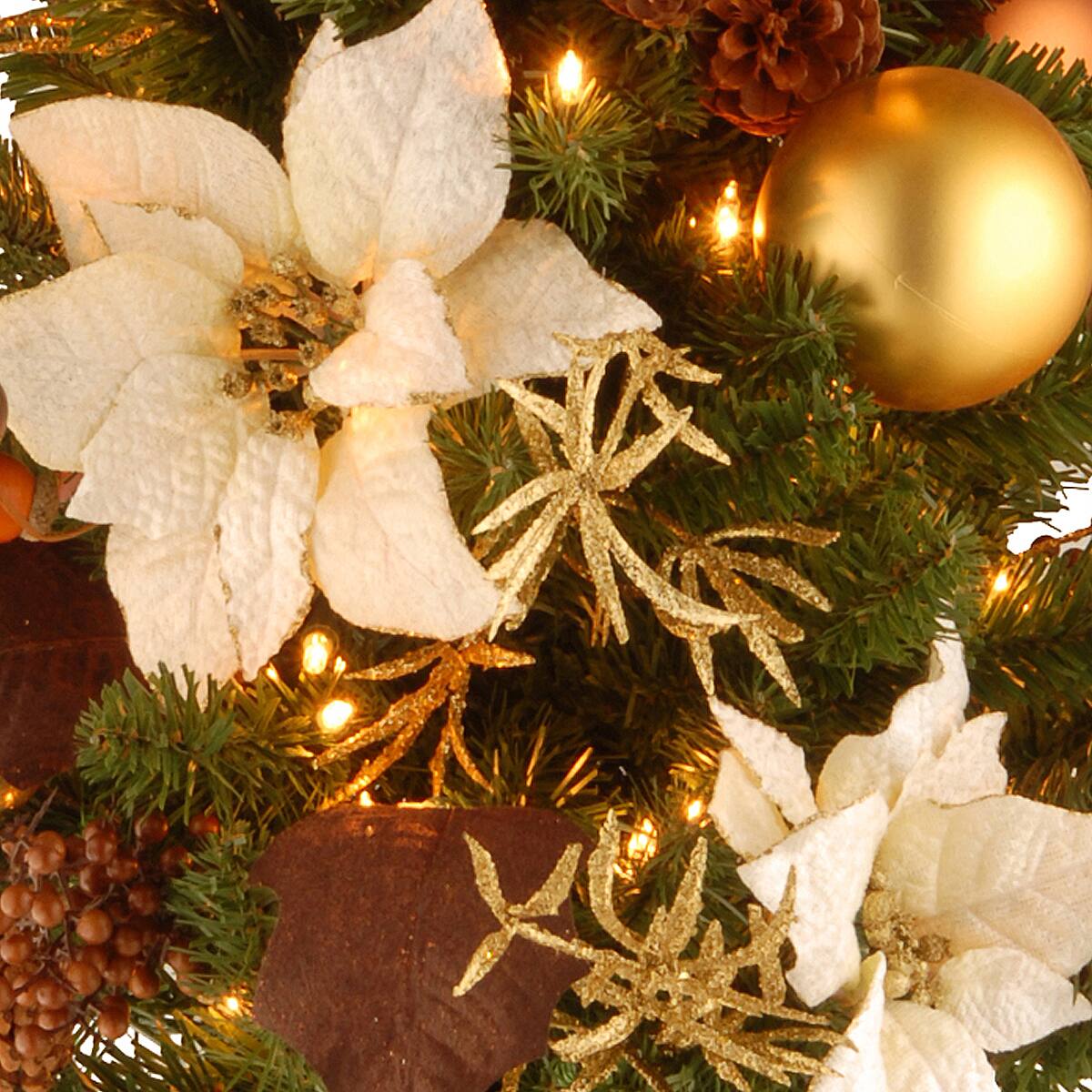 3ft. Decorative Collection Inspired by Nature Entrance Artificial Christmas Tree, Clear Lights