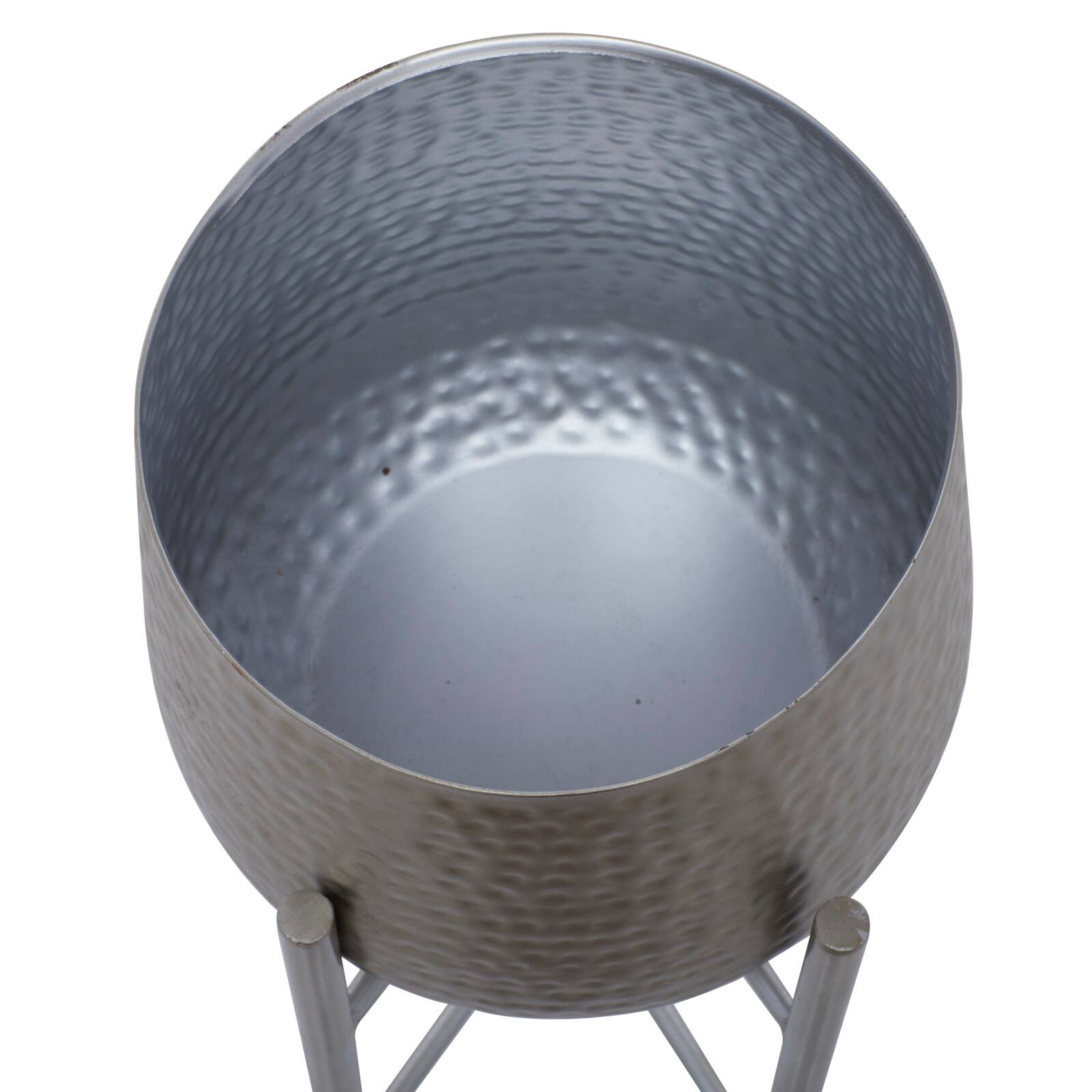 Silver Transitional Planter, Set of 2" 19", 16"