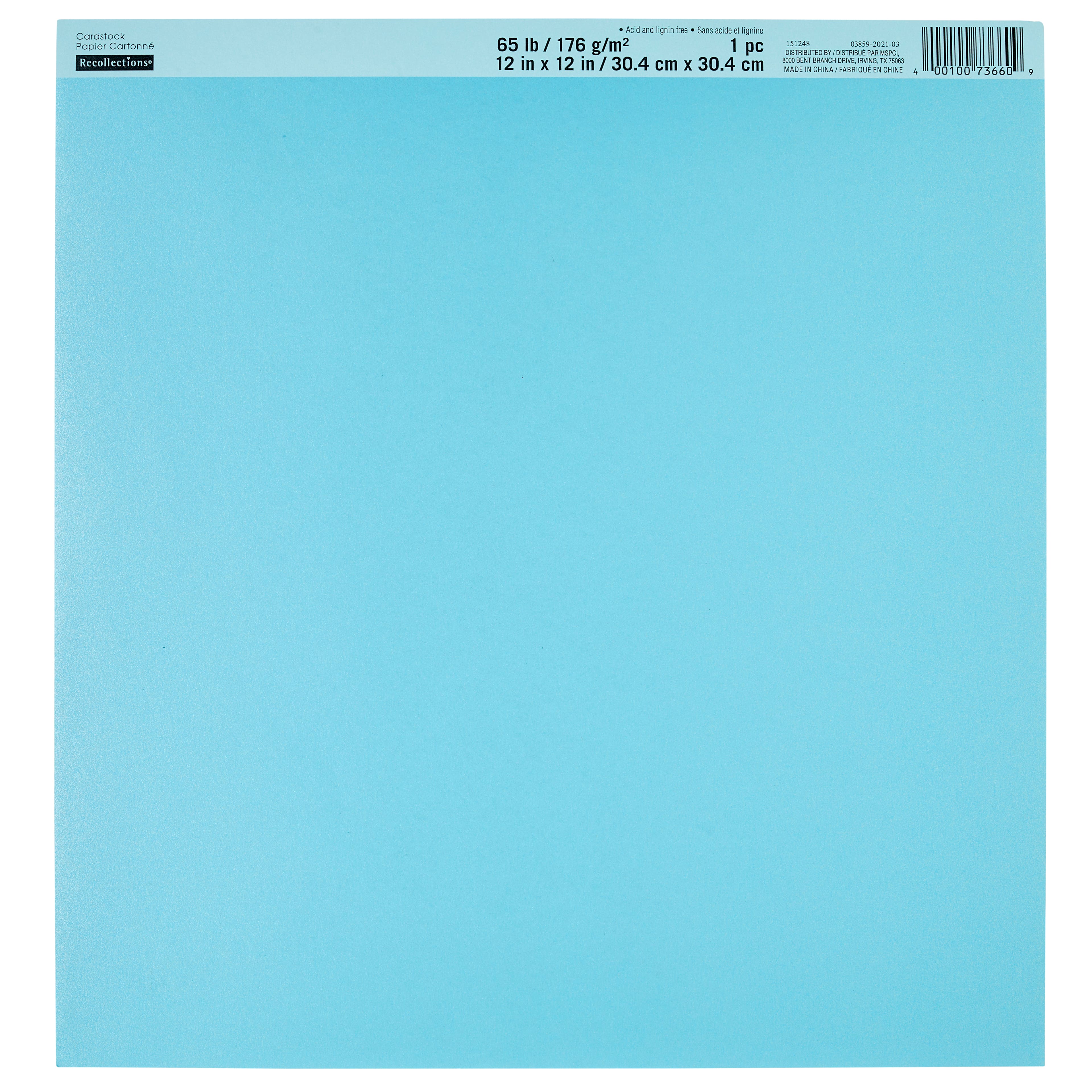 48 Pack: Lunar Blue Glisten Paper by Recollections™, 12" x 12"