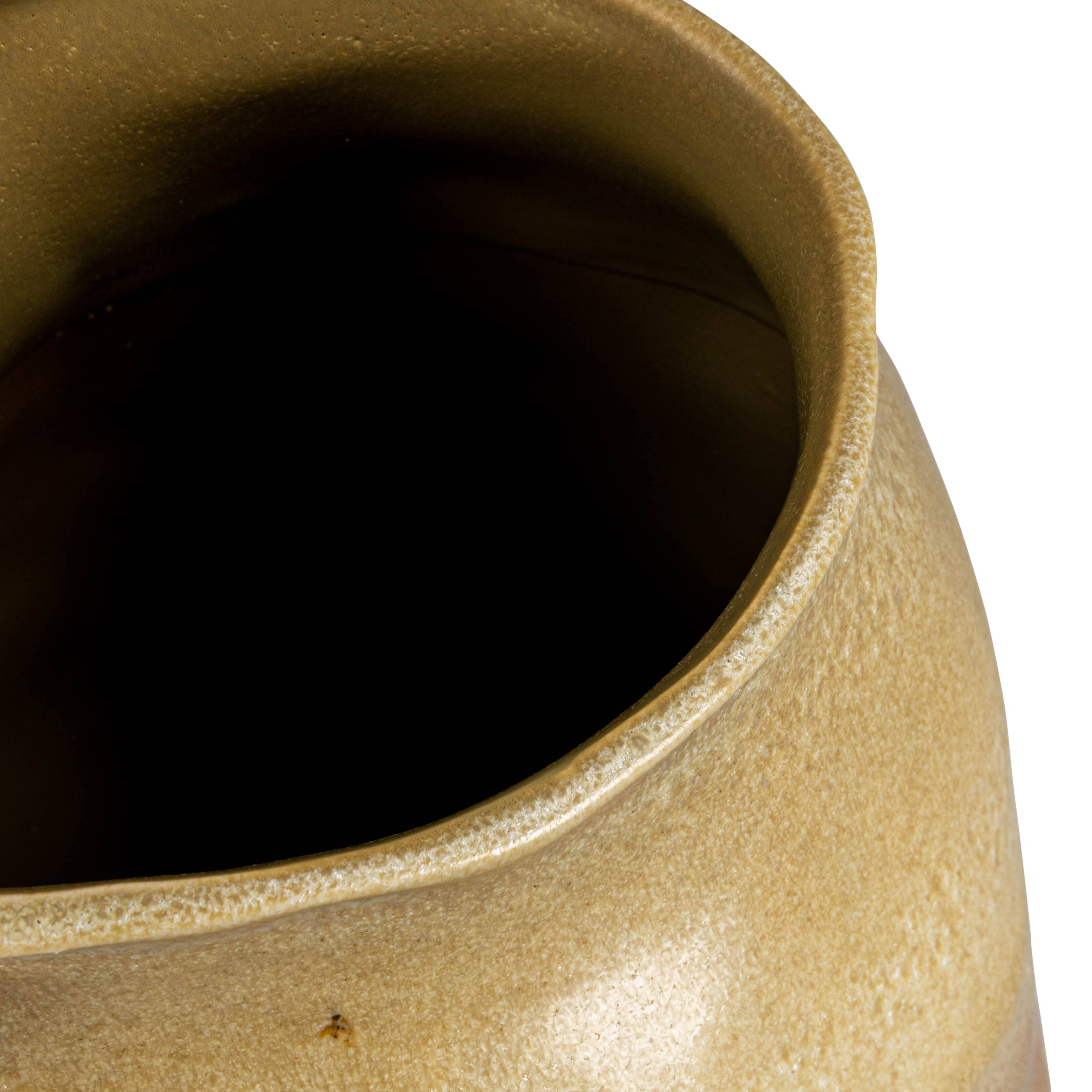 Hello Honey® Bloomingville 13" Tan Reactive Glaze Stoneware Tri-Tone Vase