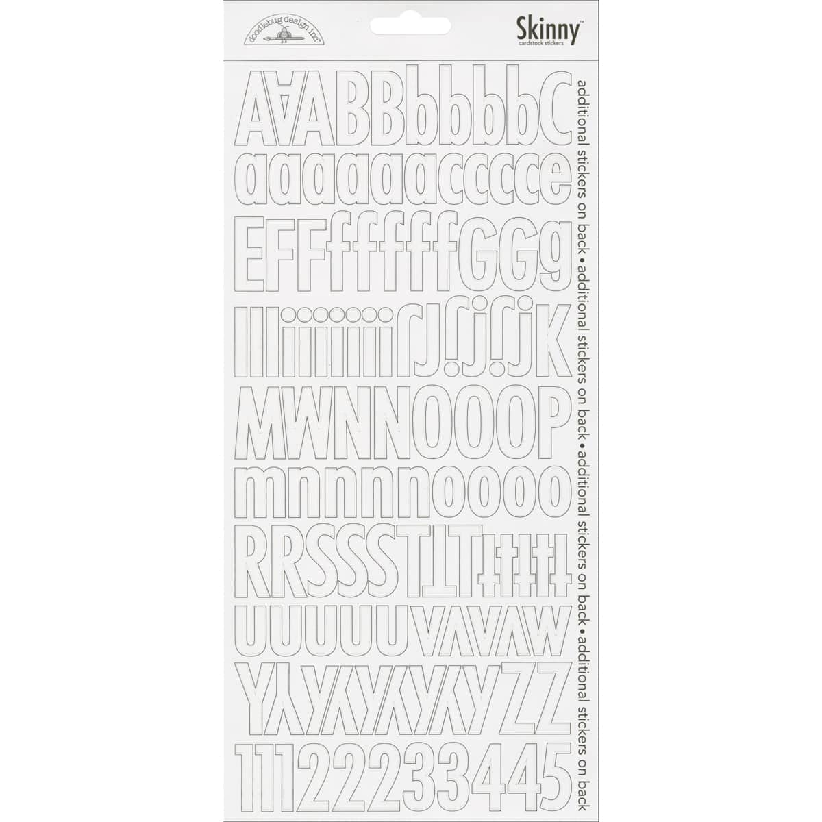 Doodlebug Design Inc.™ Skinny Cardstock Alpha Stickers