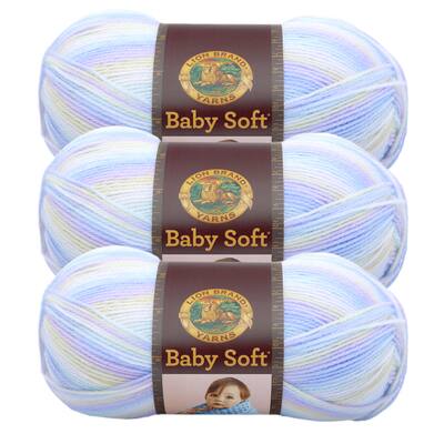 3 Pack Lion Brand® Baby Soft® Variegates Yarn