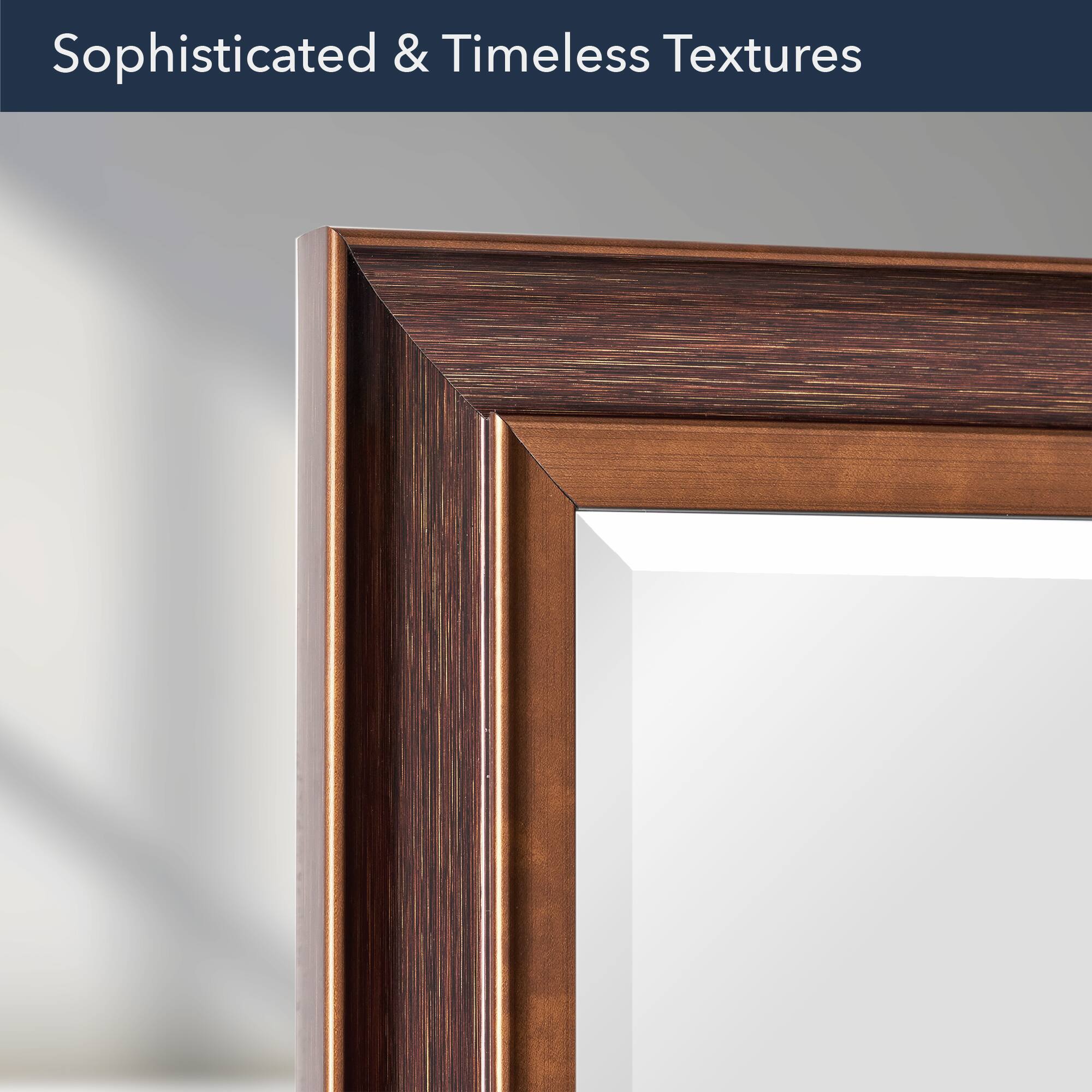 Head West 28" Bronze & Copper Oil-Rubbed Framed Wall Mirror