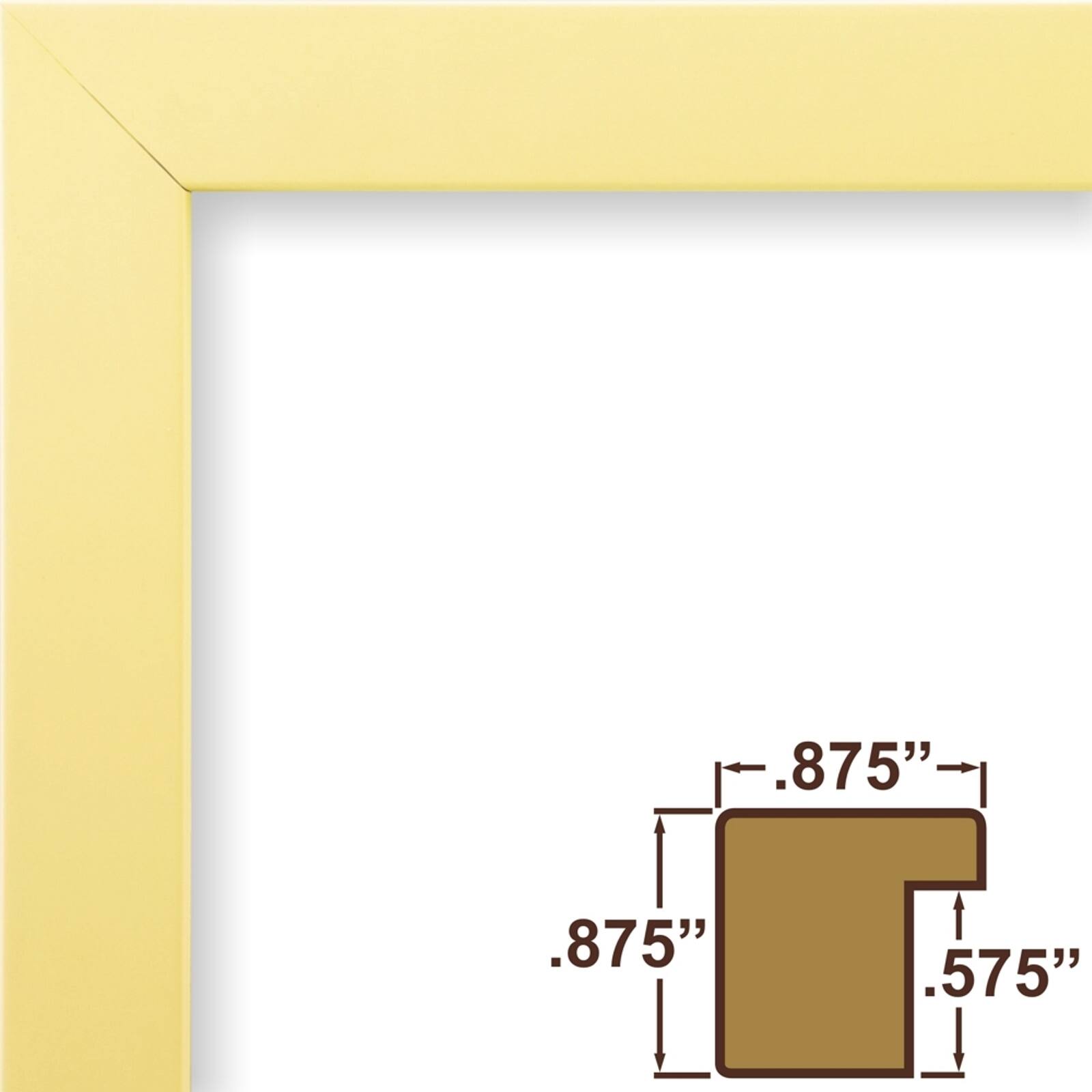 Craig Frames Confetti Custard Yellow Picture Frame