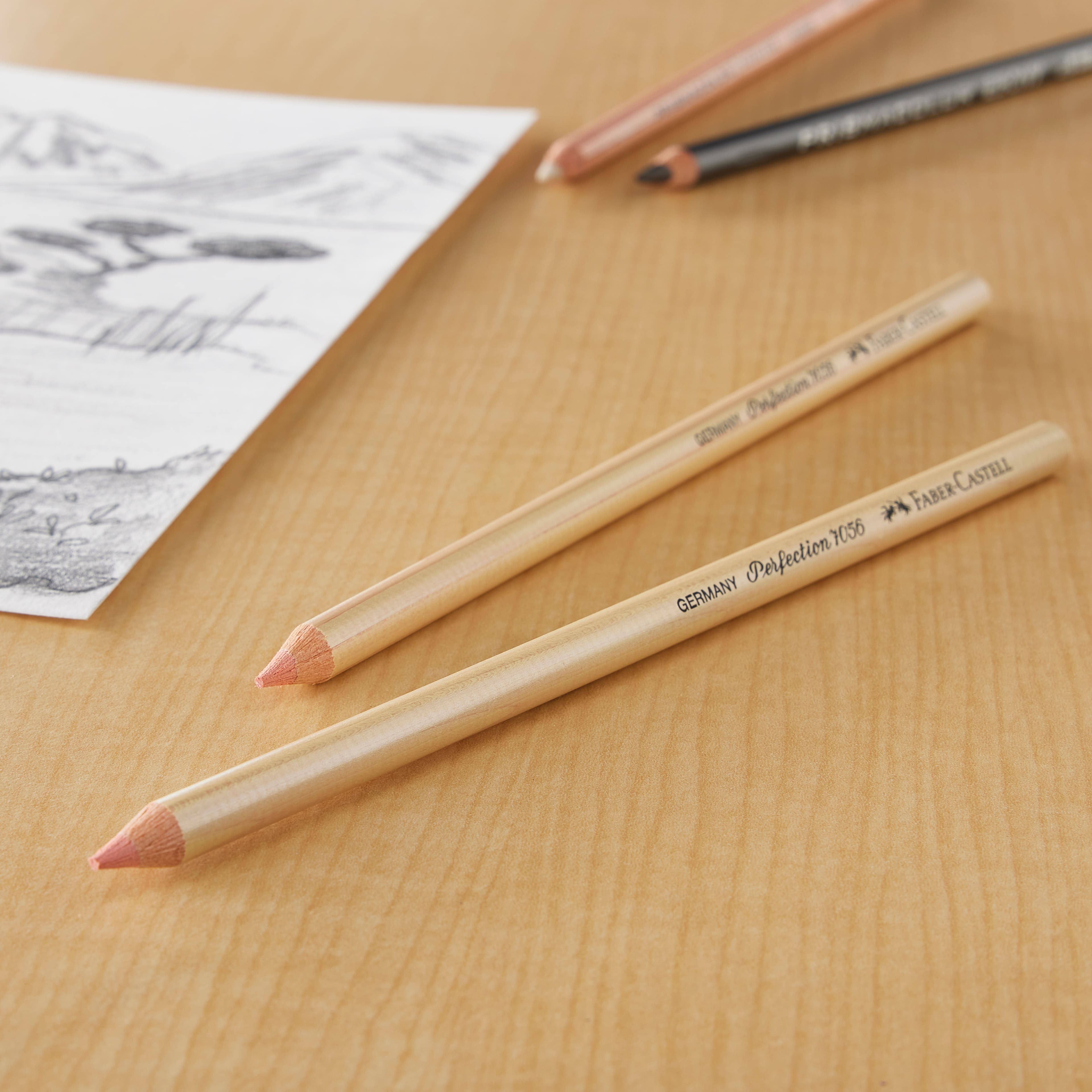 Faber-Castell Perfection Eraser Pencil For Ink With Brush