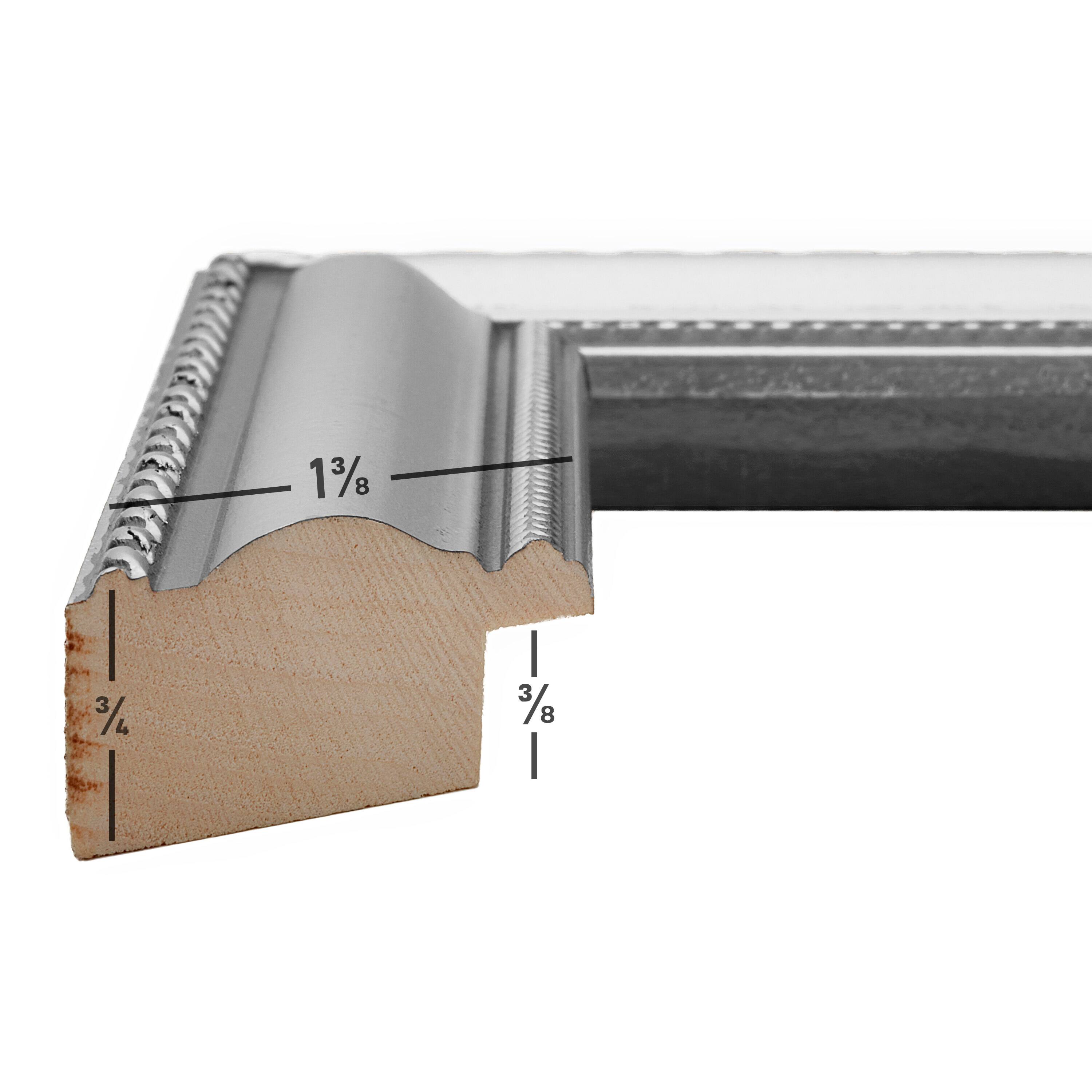 4 Pack Craig Frames Victoria Ornate Silver Picture Frame with Mat