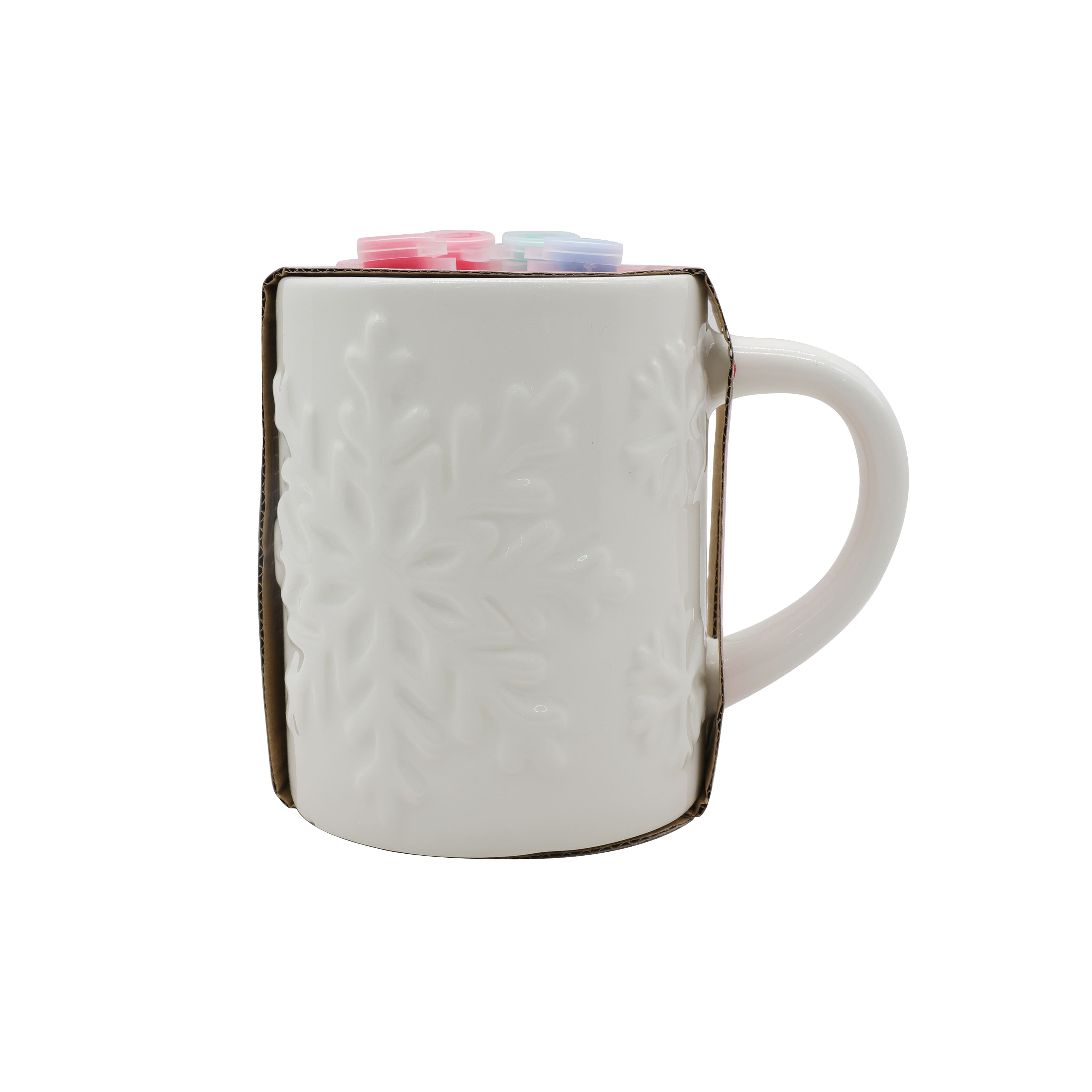 5.5&#x22; Snowflake Color Your Own Ceramic Mug Kit by Creatology&#x2122;
