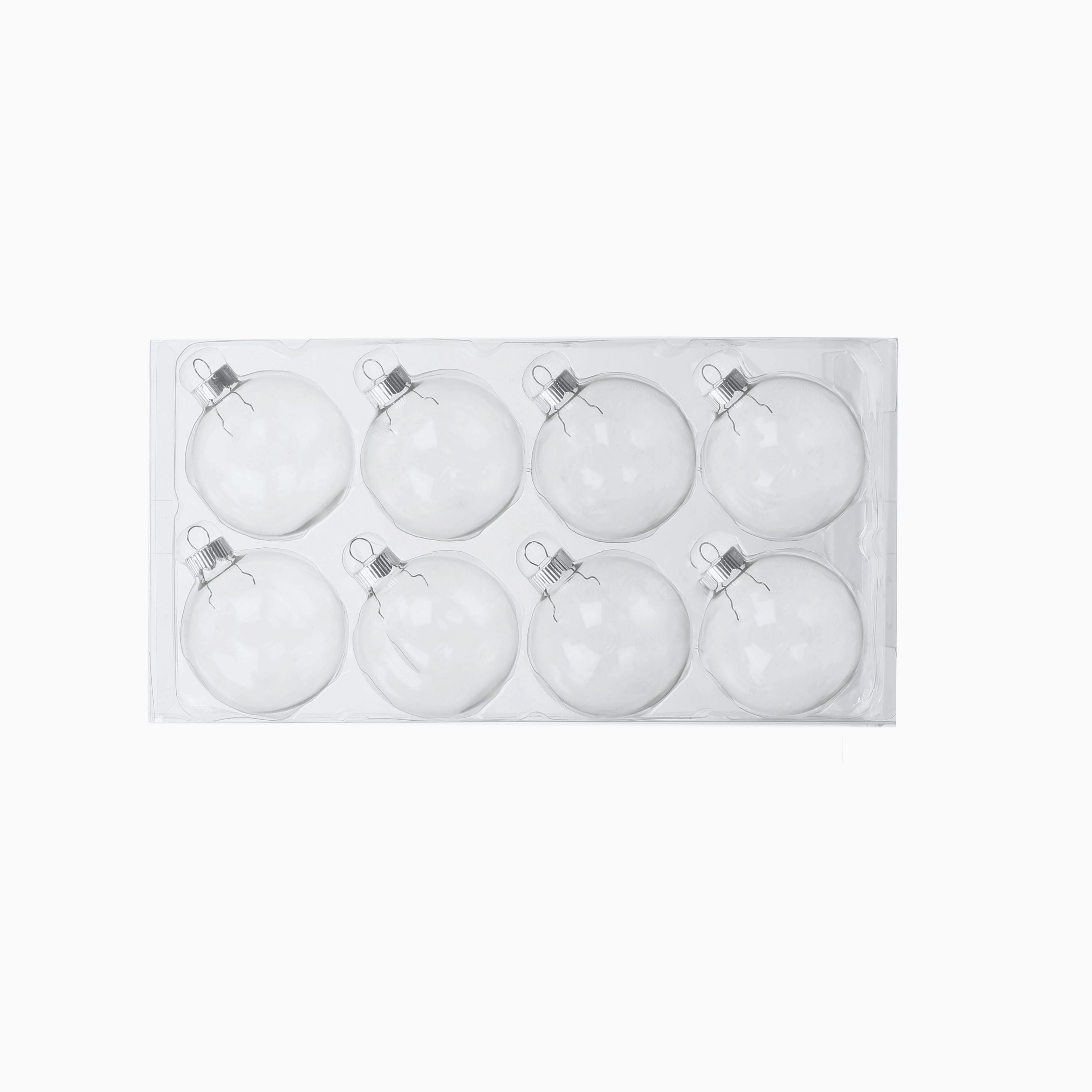 3&#x22; DIY Clear Glass Ball Ornaments, 8ct. by Make Market&#xAE;