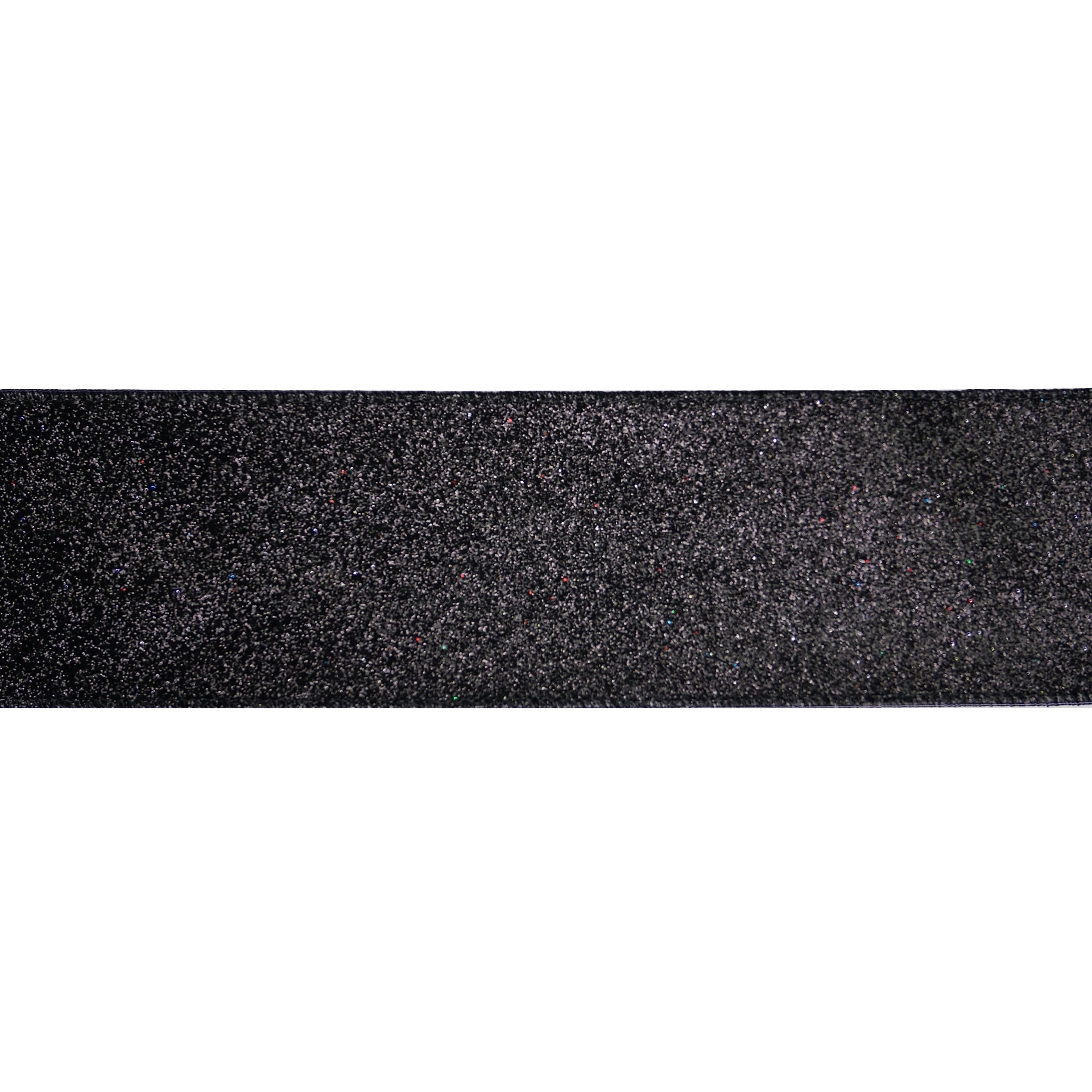 2.5&#x22; x 20ft. Black Glitter Wired Taffeta Ribbon by Celebrate It&#xAE;