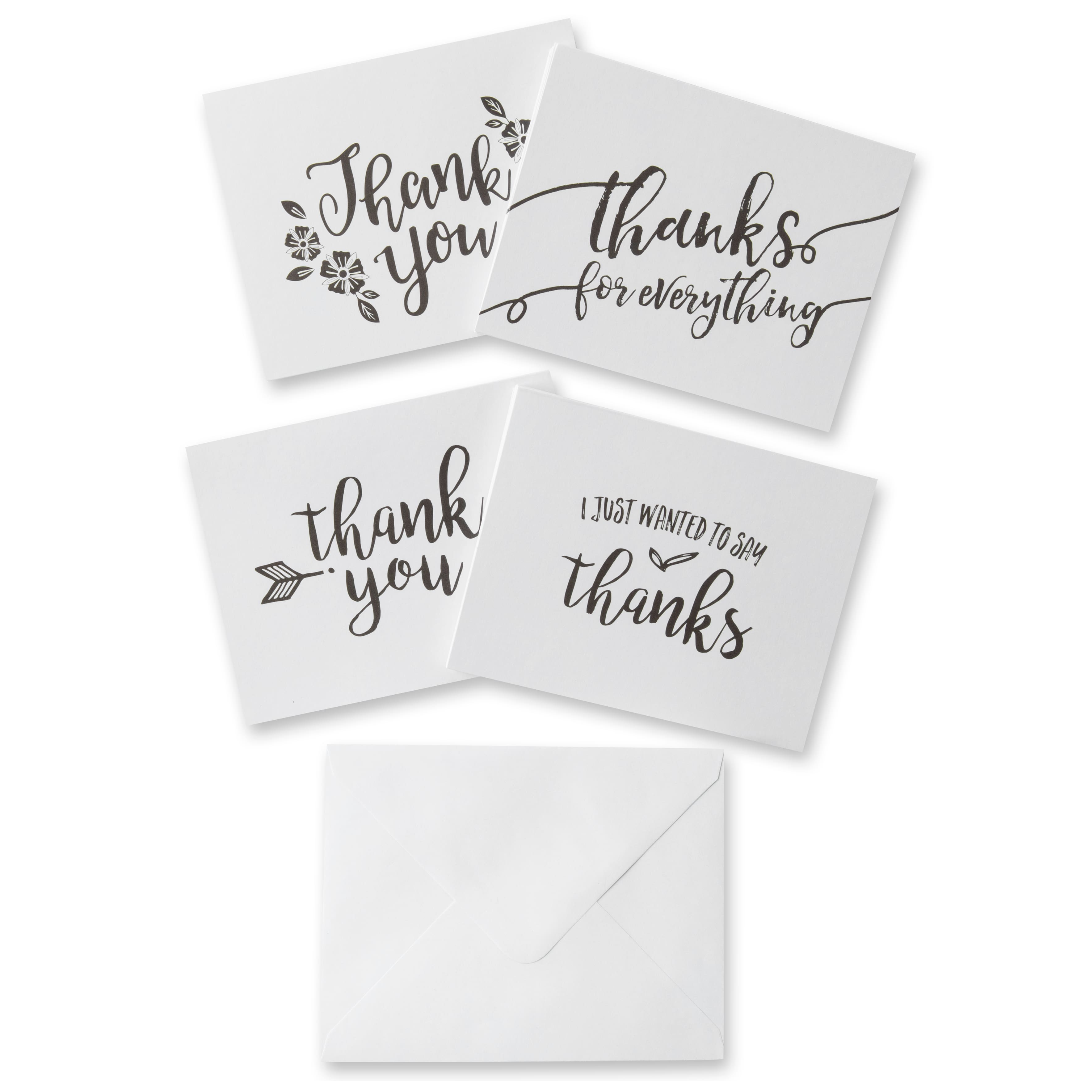 12 Packs: 40 ct. (480 total) Black &#x26; White Thank You Cards &#x26; Envelopes by Recollections&#x2122;, 4.25&#x22; x 5.5&#x22;