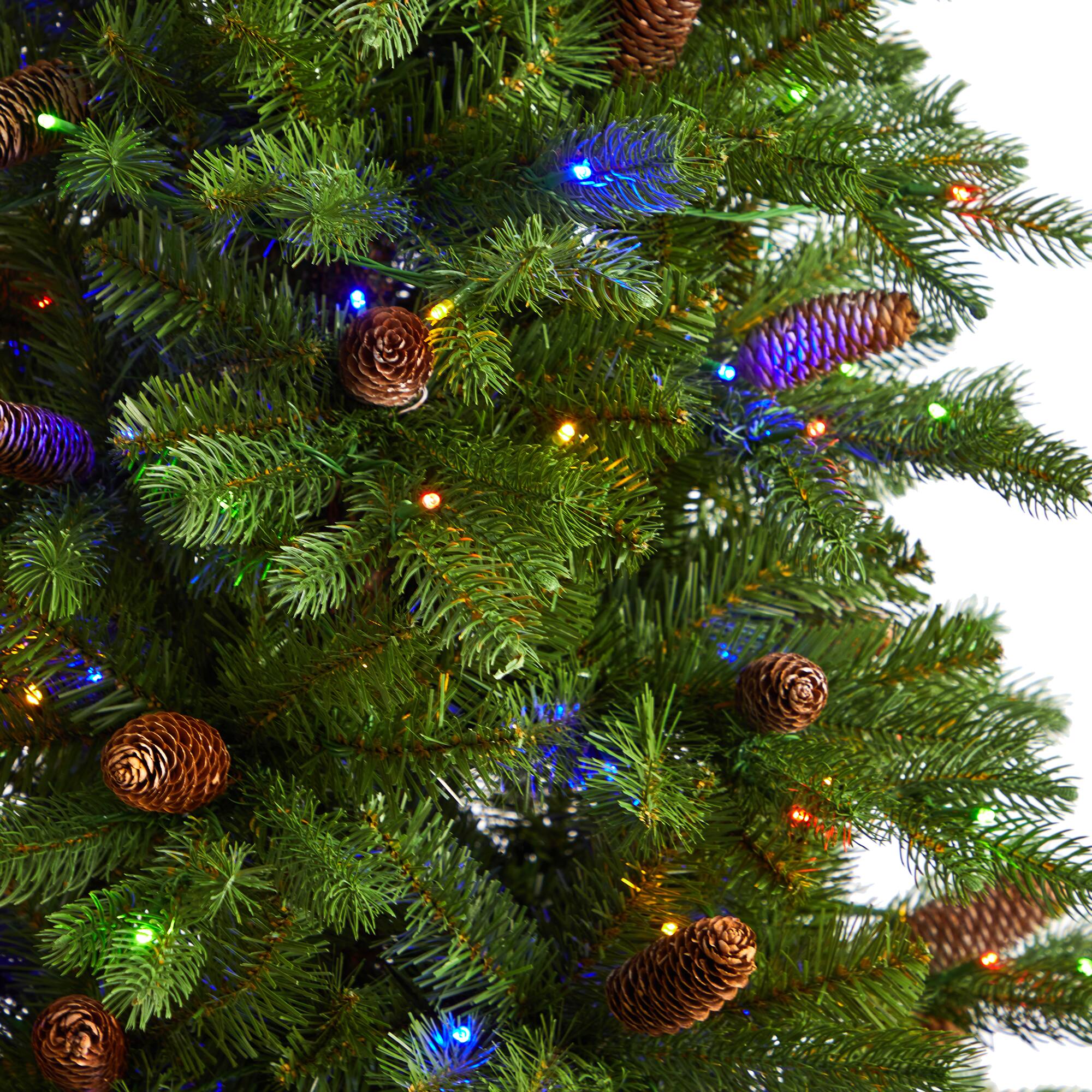 7ft. Pre-Lit Fraser Fir Artificial Christmas Tree, Color Changing LED Lights
