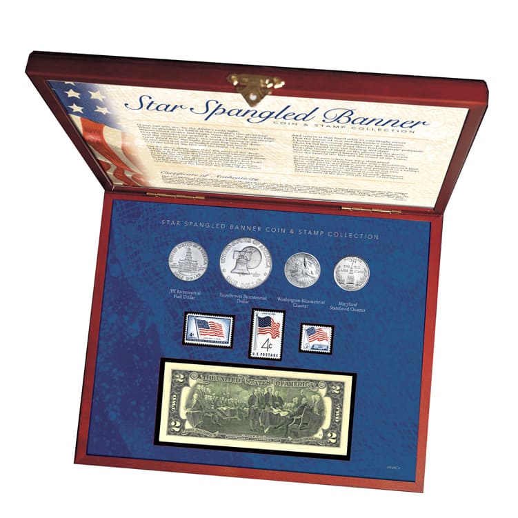 American Coin Treasures Star Spangled Coin &#x26; Stamp Box Set
