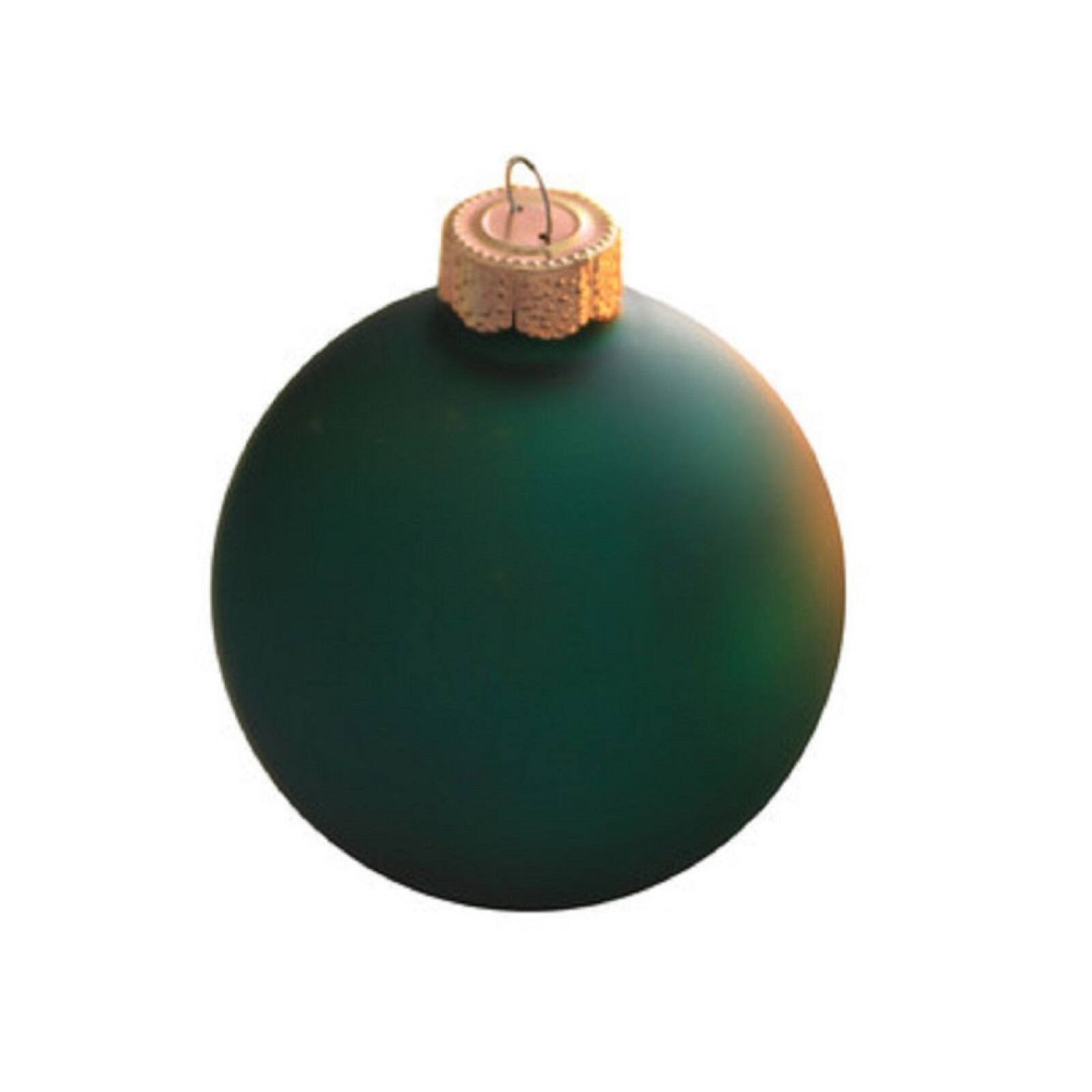 Whitehurst 6 Pack 4&#x22; Matte Glass Ball Christmas Ornaments