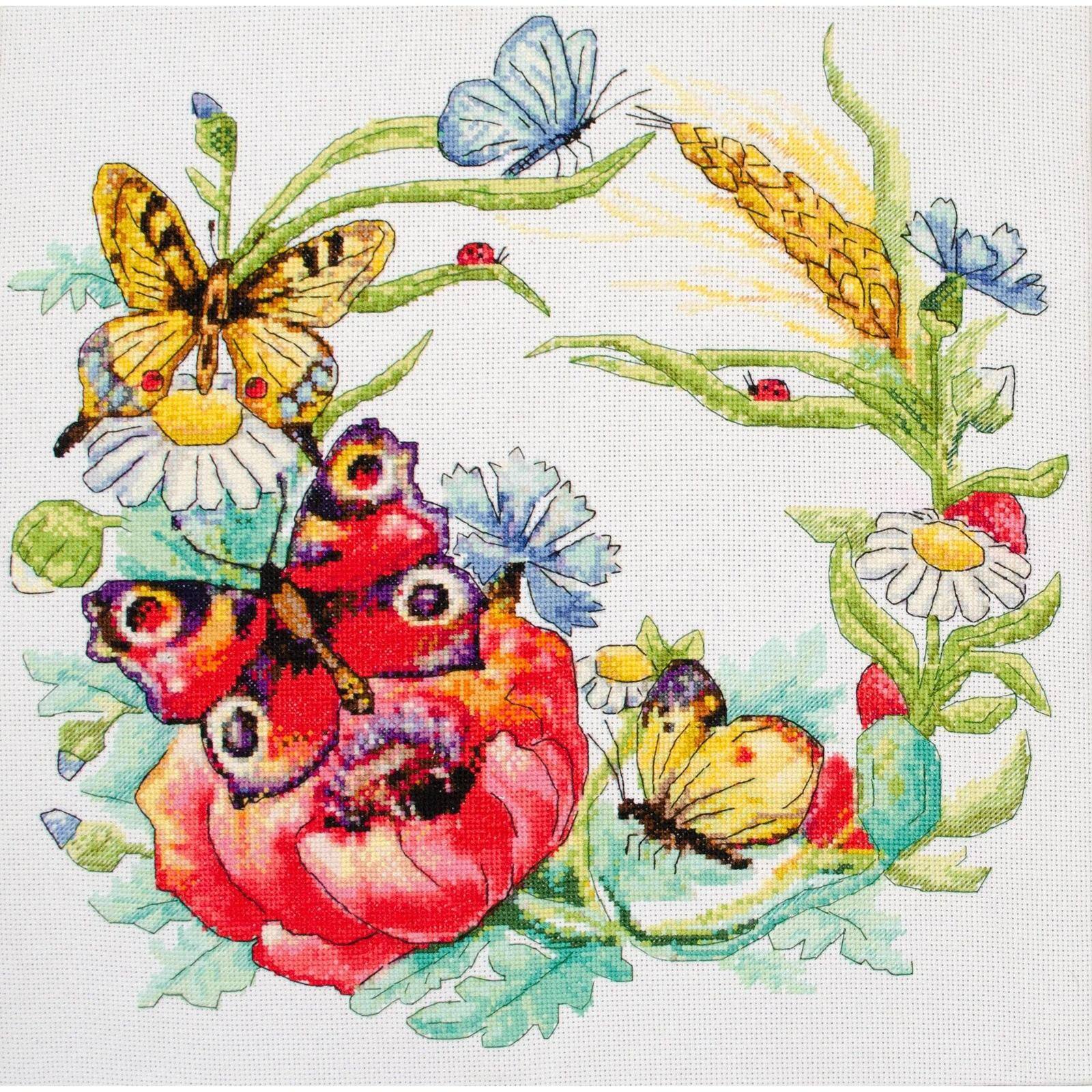 Abris Art Summer Wreath Counted Cross Stitch Kit