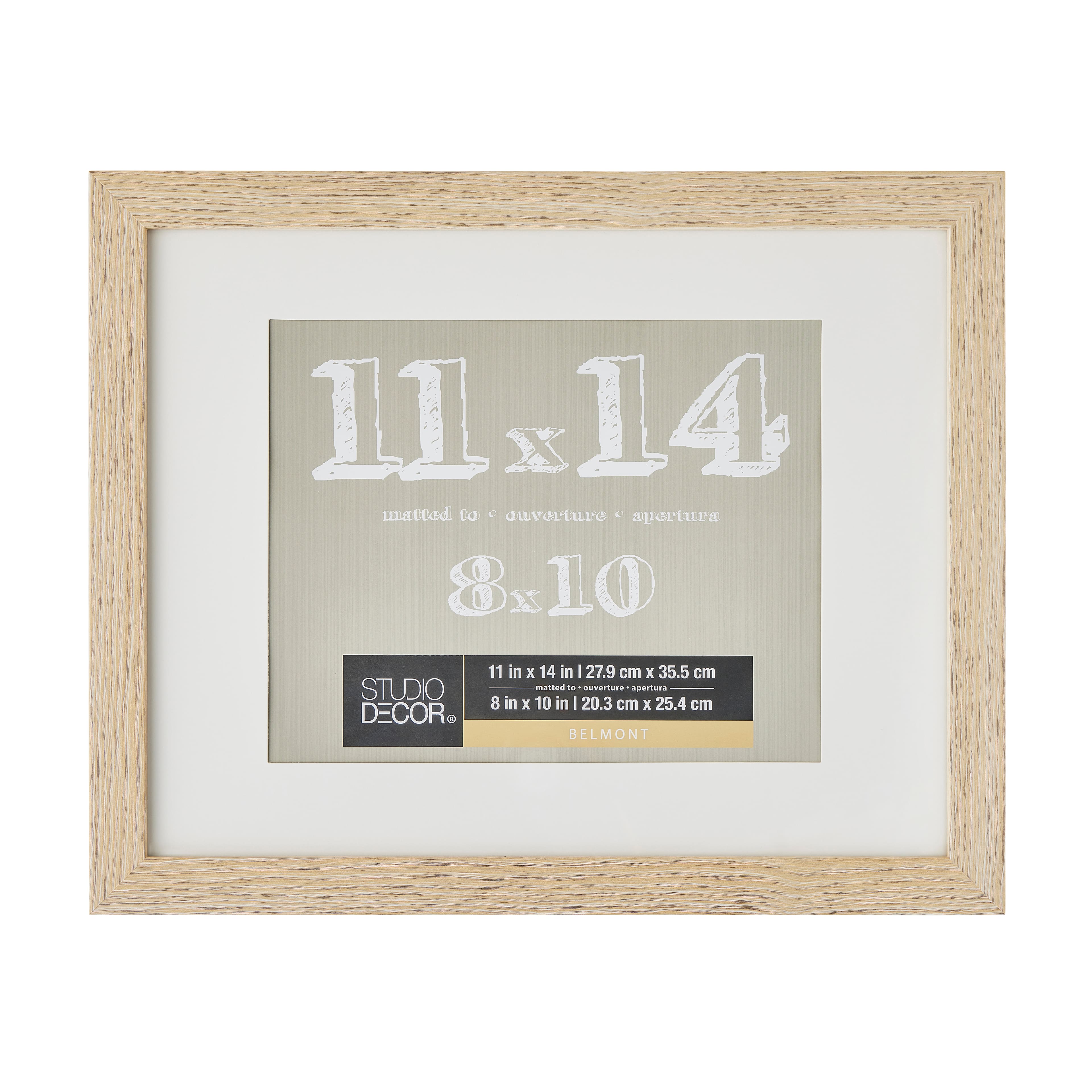 Blonde Belmont Frame with Mat by Studio Décor®
