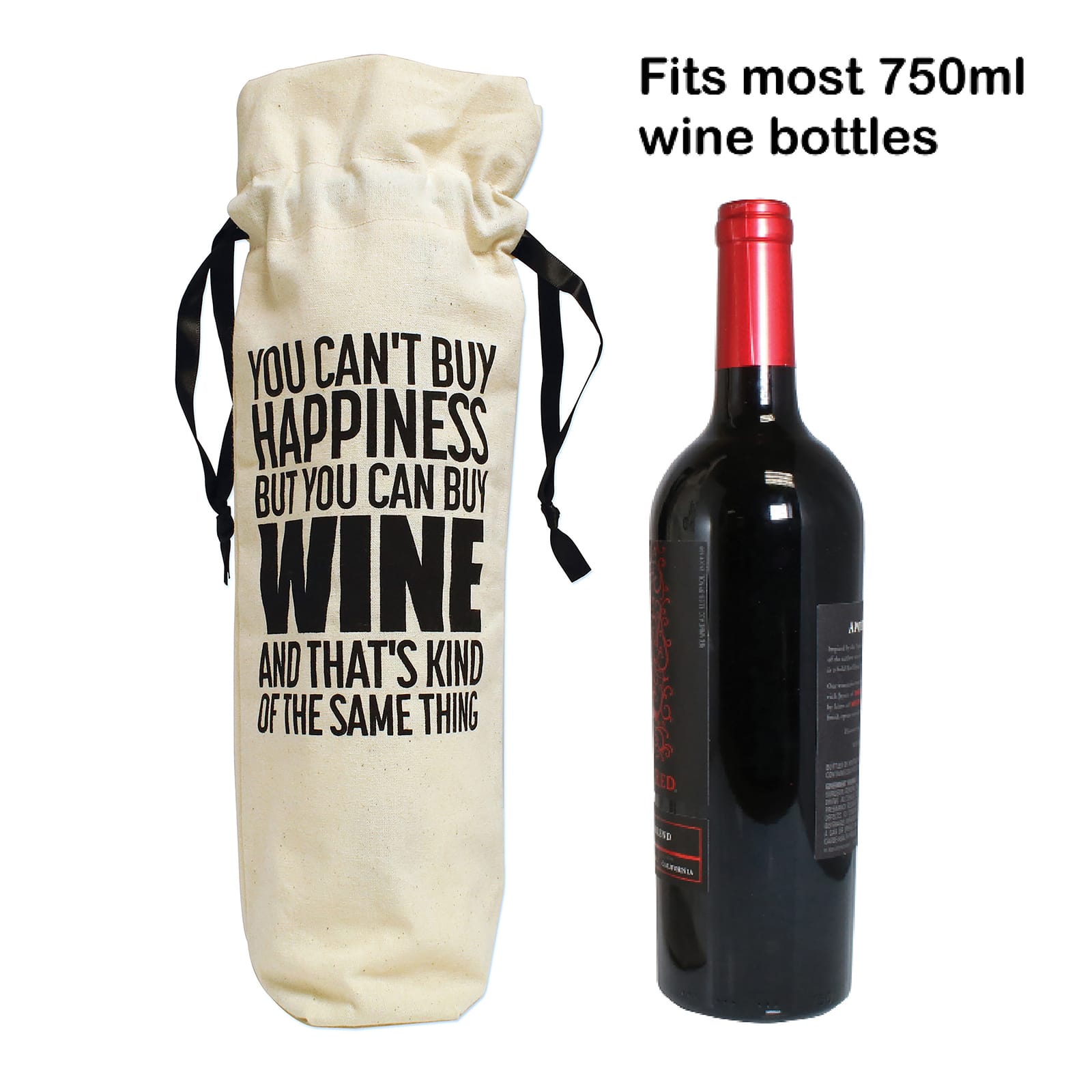 Personality Case&#x2122; Happiness Canvas Wine Bag