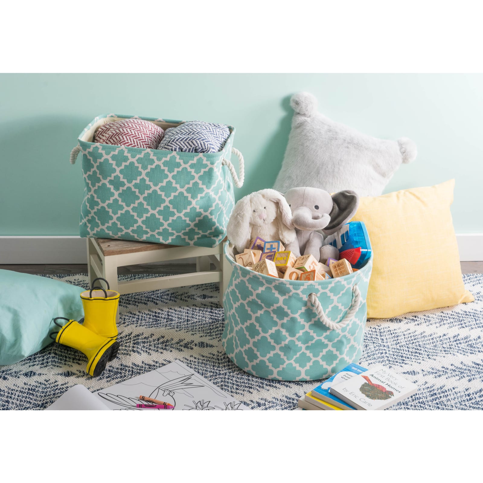 DII® Medium Rectangle Polyester Lattice Bin