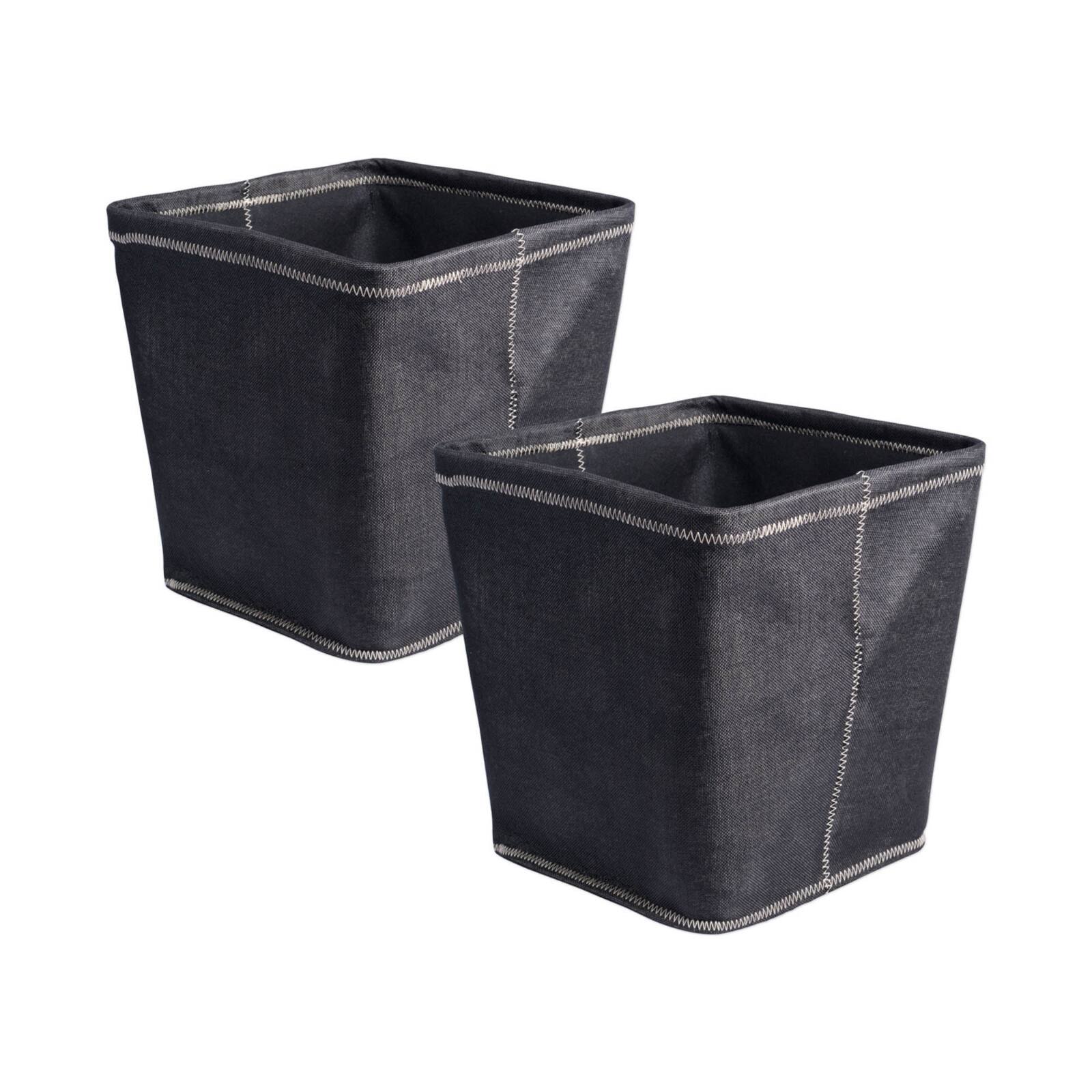 DII® 13" Zig Zag Stitch Trapezoid Fabric Bins, 2ct.