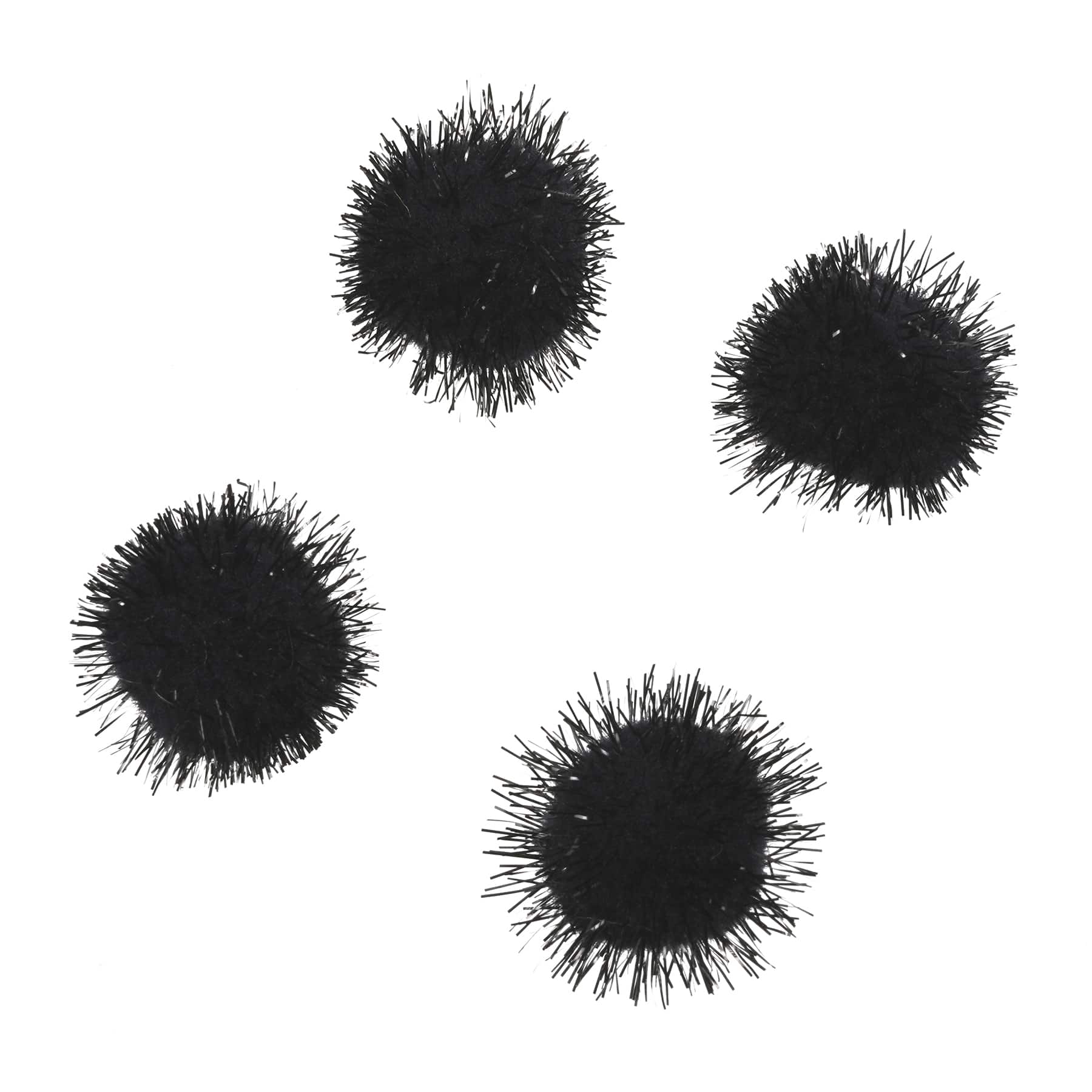 Black Sparkle Pom Poms by Creatology™