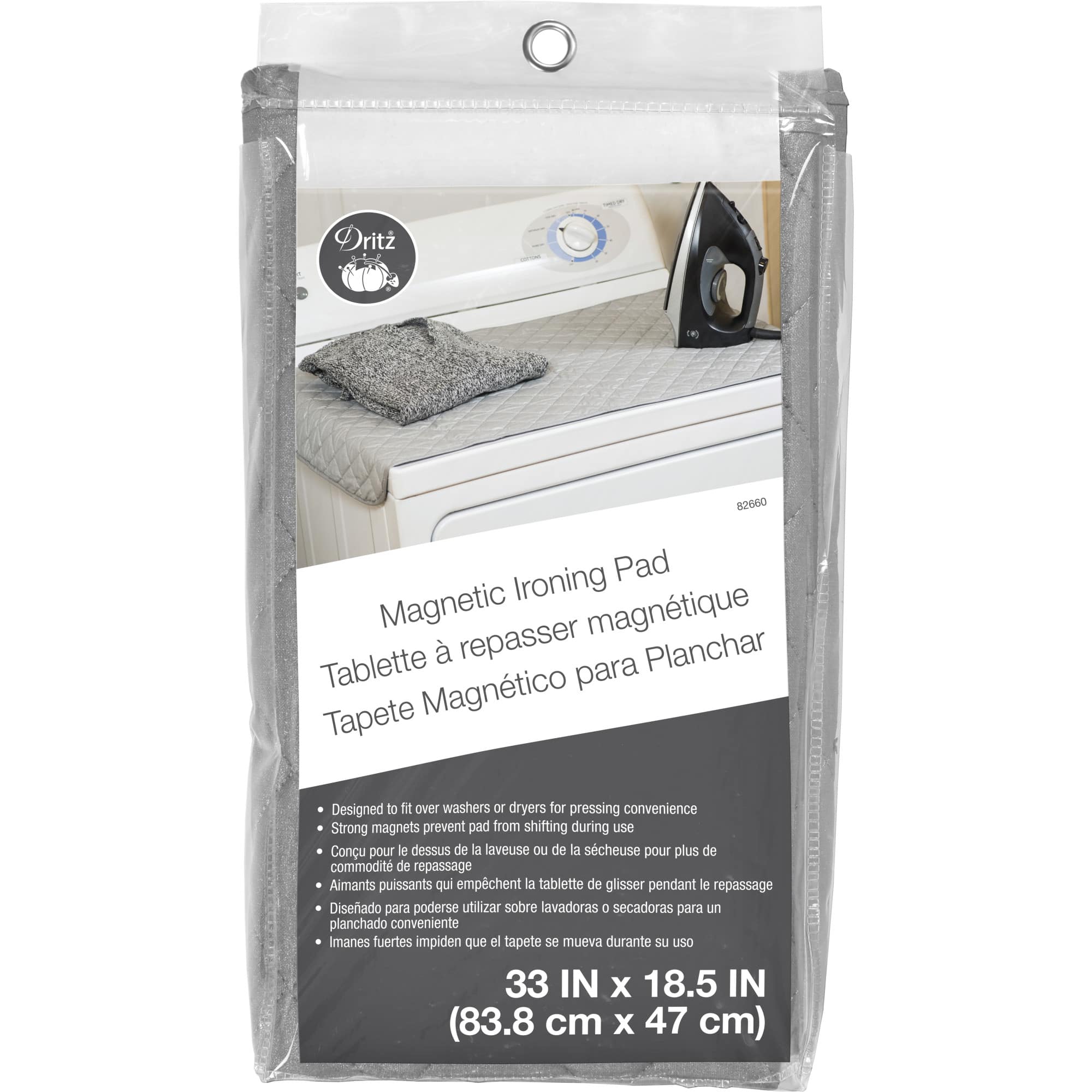 Dritz Clothing Care Magnetic Ironing Pad 33inX18.5in