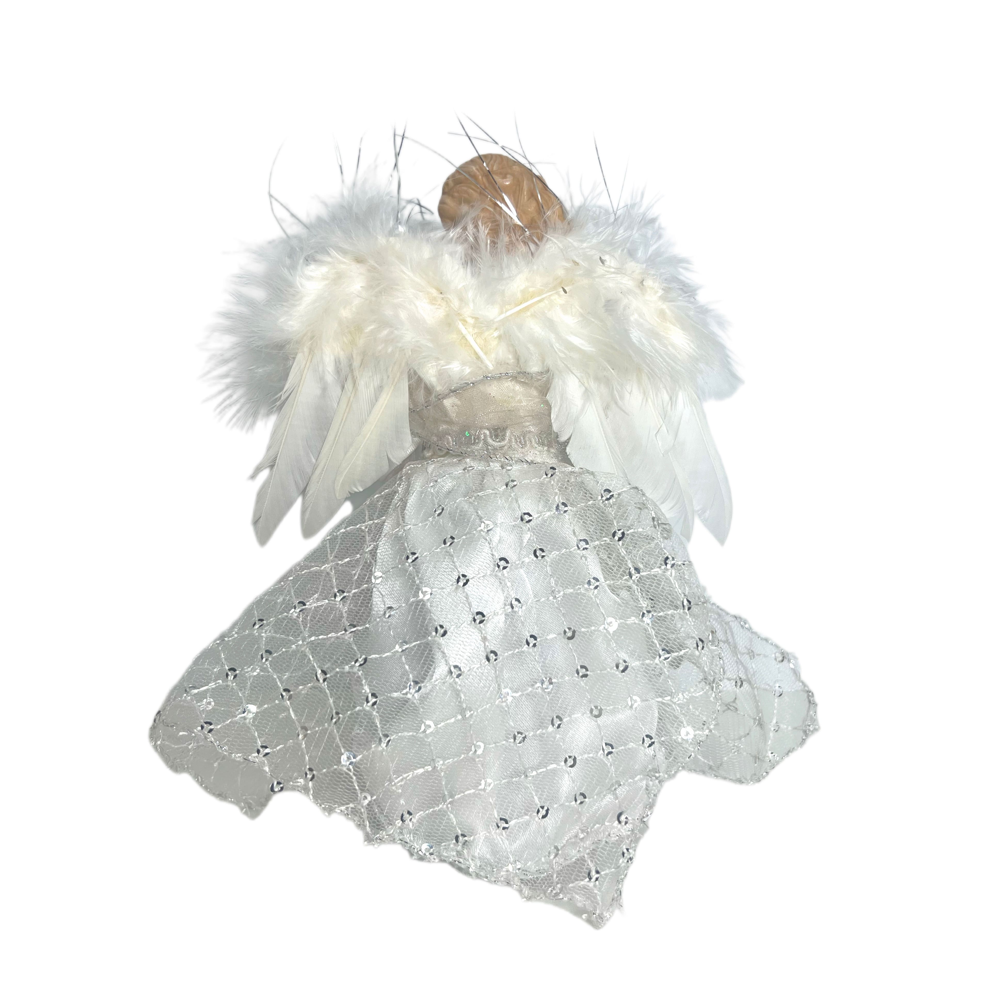 7&#x22; White &#x26; Silver Angel D&#xE9;cor by Ashland&#xAE;