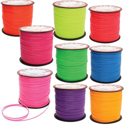 10 Spools Plastic Gimp String in 10 Colors, 50 Yards/Each for Bracelets,  Necklaces, Boondoggle Keychains, Lanyard Cord
