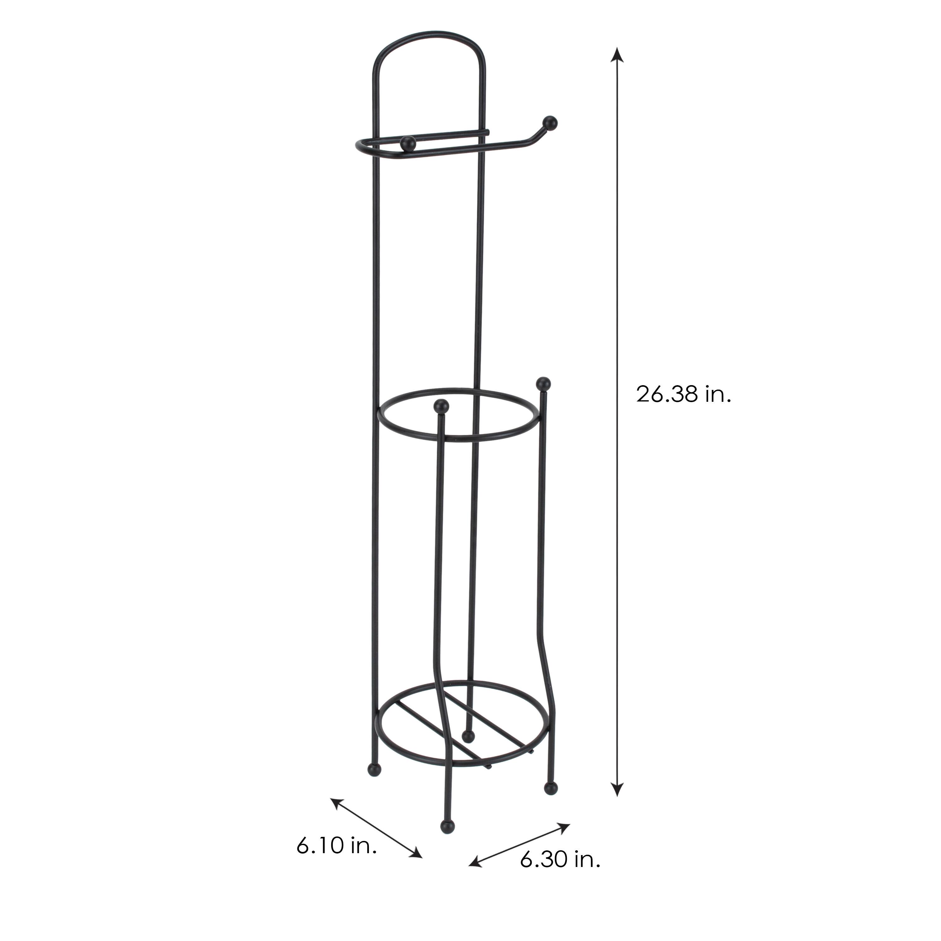 Bath Bliss Matte Black Toilet Paper Holder & Dispenser