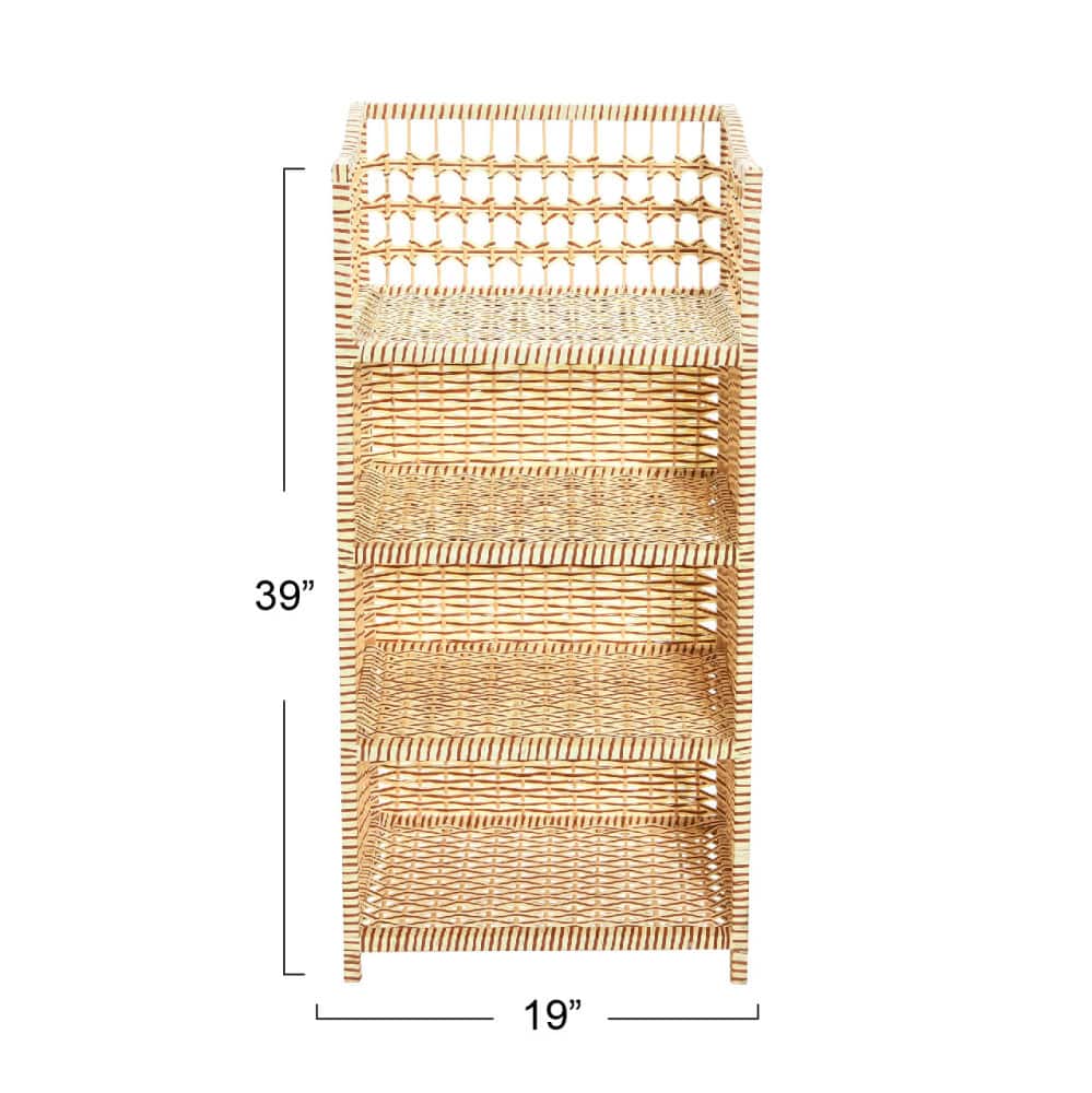 Household Essentials 39" Woven Paper Rattan Accent Shelf