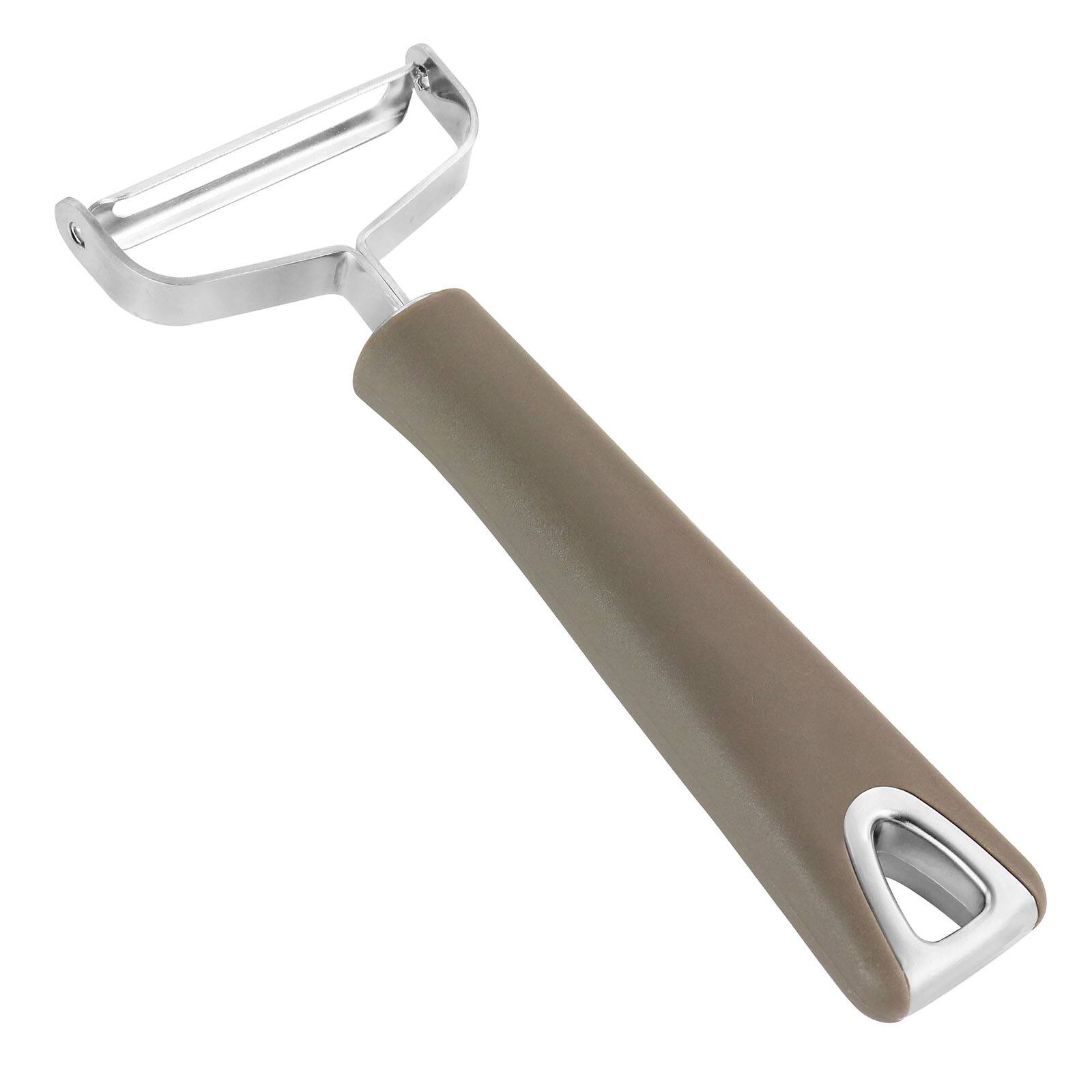 Martha Stewart Taupe Stainless Steel Swivel Peeler Kitchen Utensil