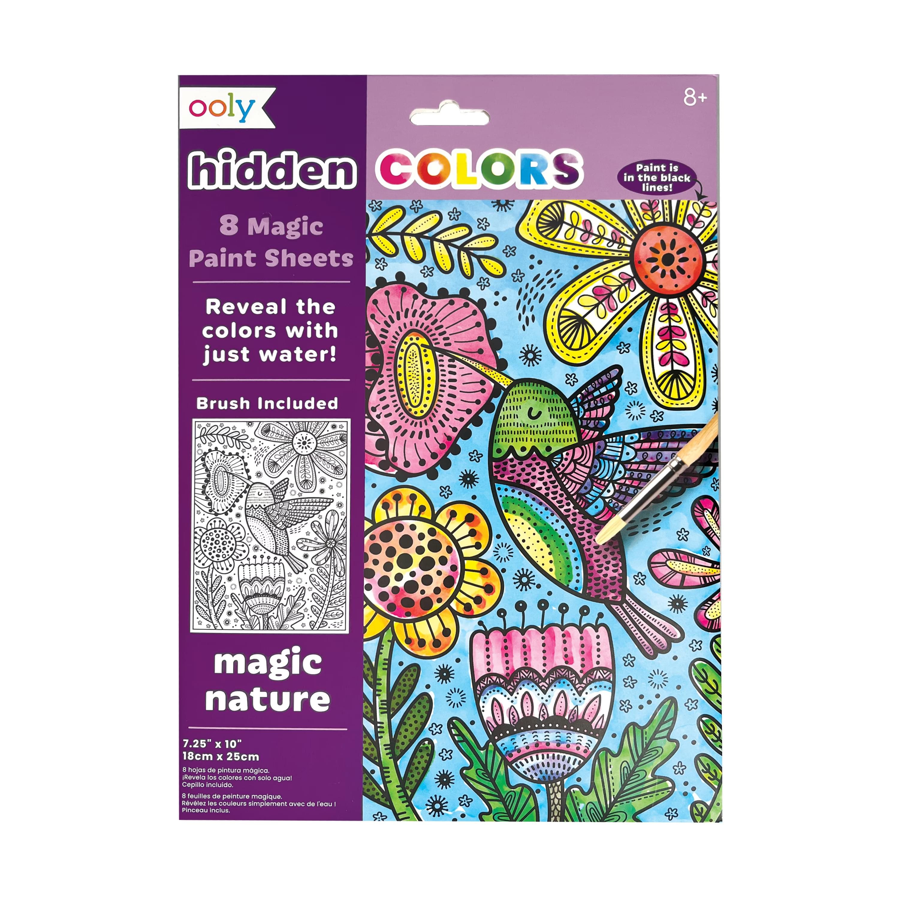 OOLY Hidden Colors Magic Nature Magic Paint Sheets