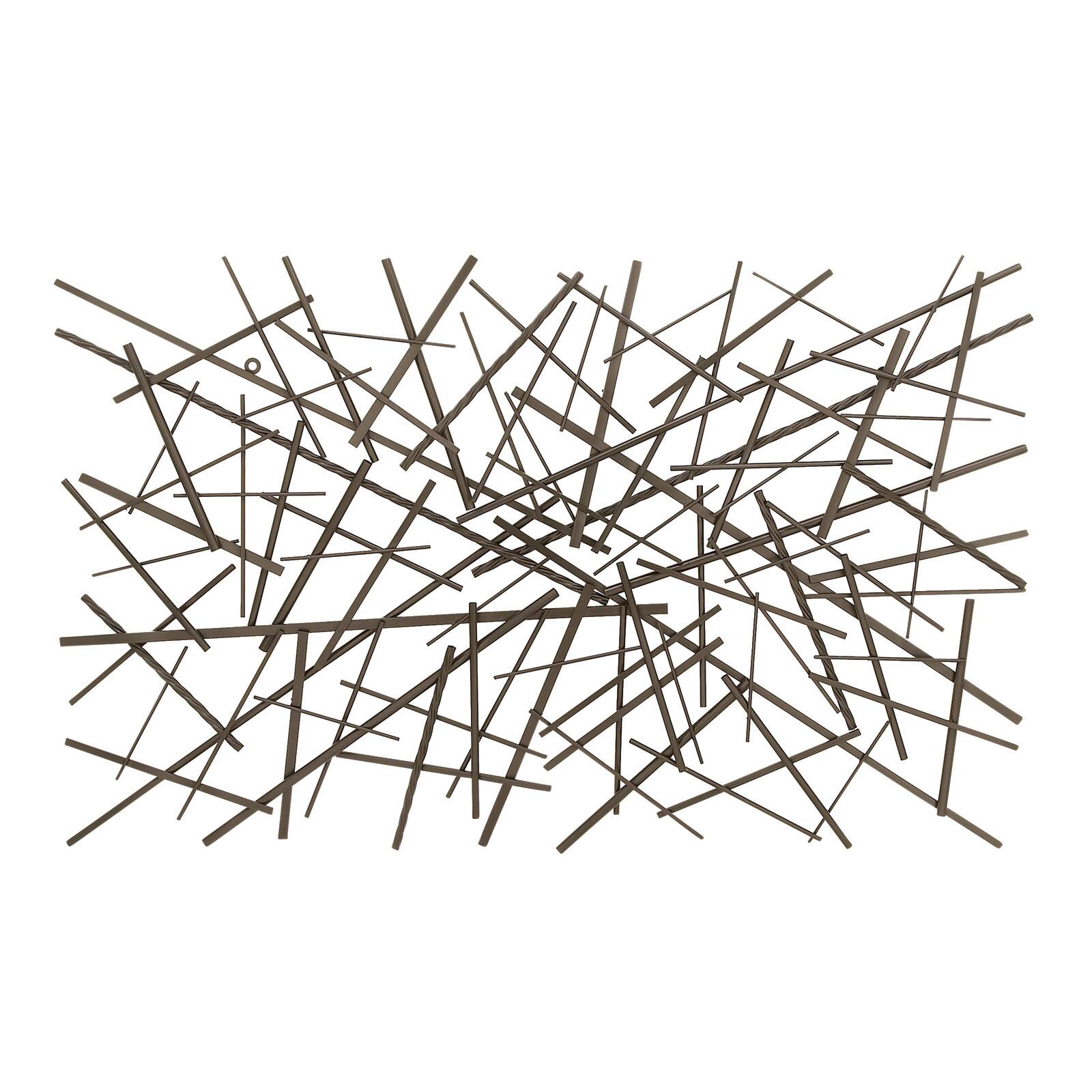 Dark Gray Contemporary Abstract Metal Wall Decoration