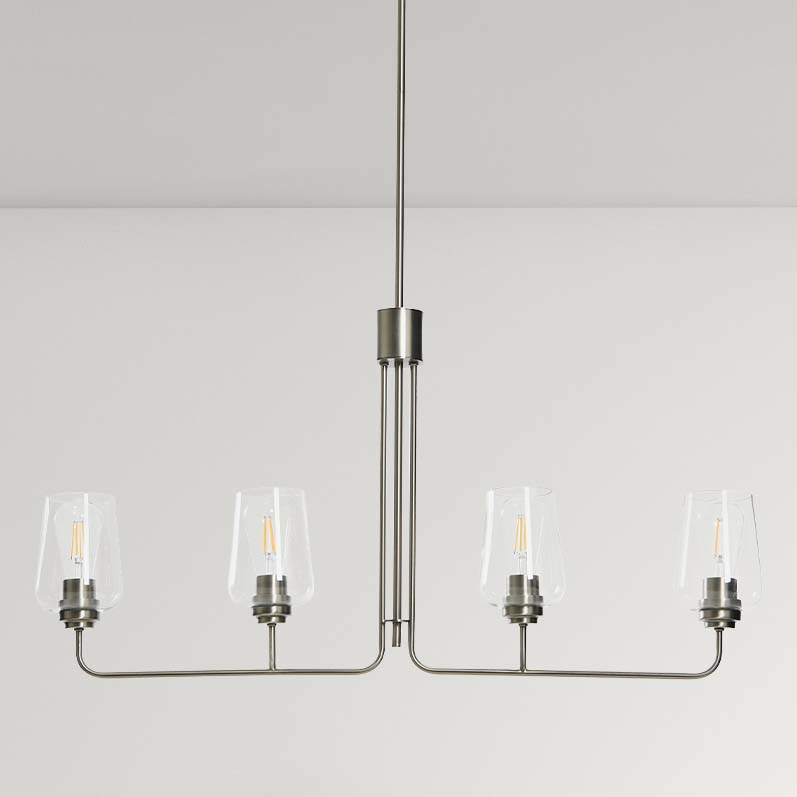 Hello Honey® Robert Stevenson Lighting Holden Metal & Glass 4-Light Linear Chandelier