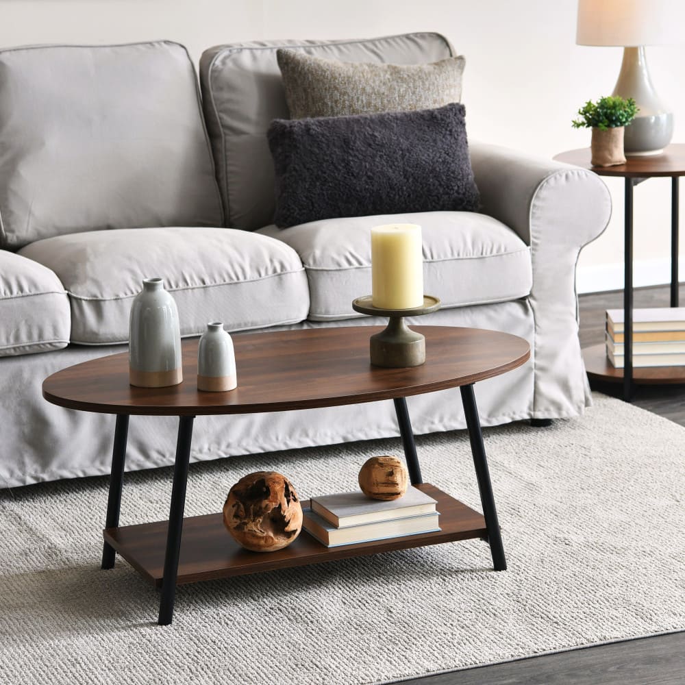 Household Essentials 39" Jamestown Oval Coffee Table