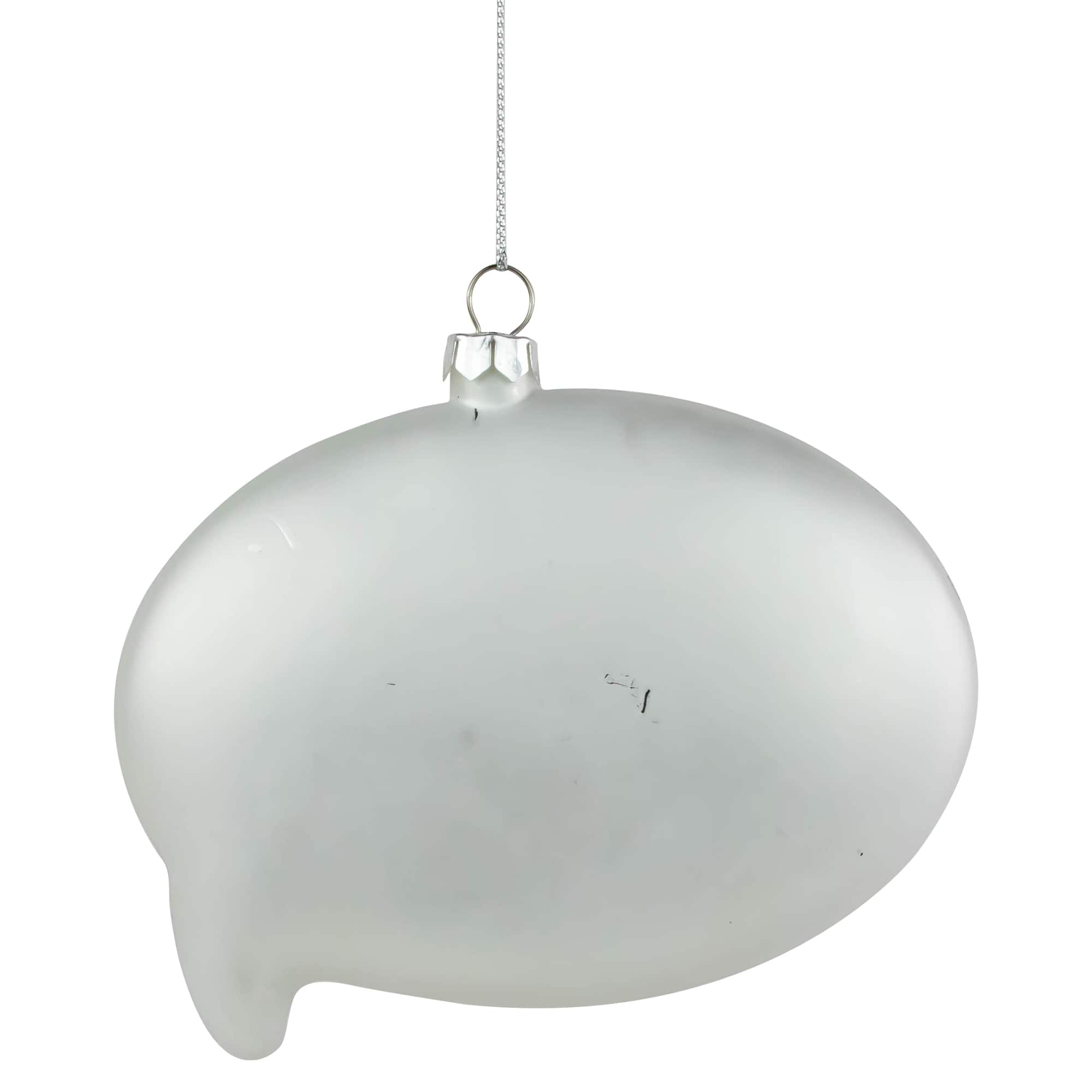 4.75" Pride 'Love is Love' Speech Bubble Glass Christmas Ornament