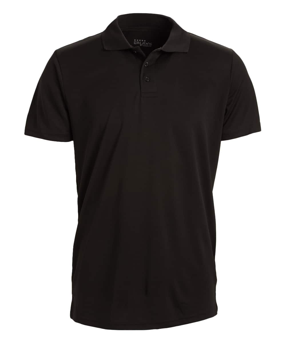 Galaxy by Harvic Tagless Dry-Fit Moisture-Wicking Men's Polo Shirt ...