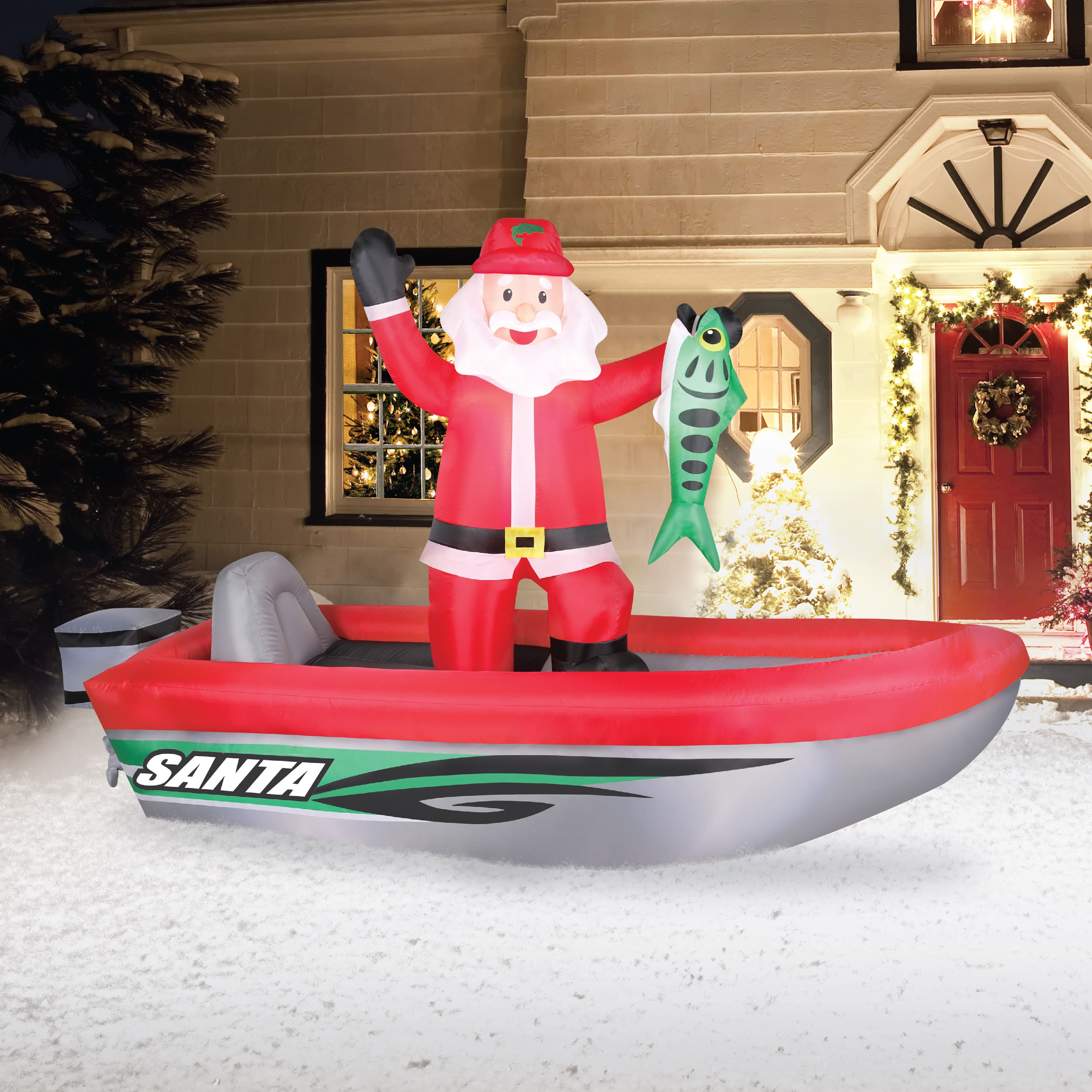10ft. Airblown® Inflatable Fishing Santa