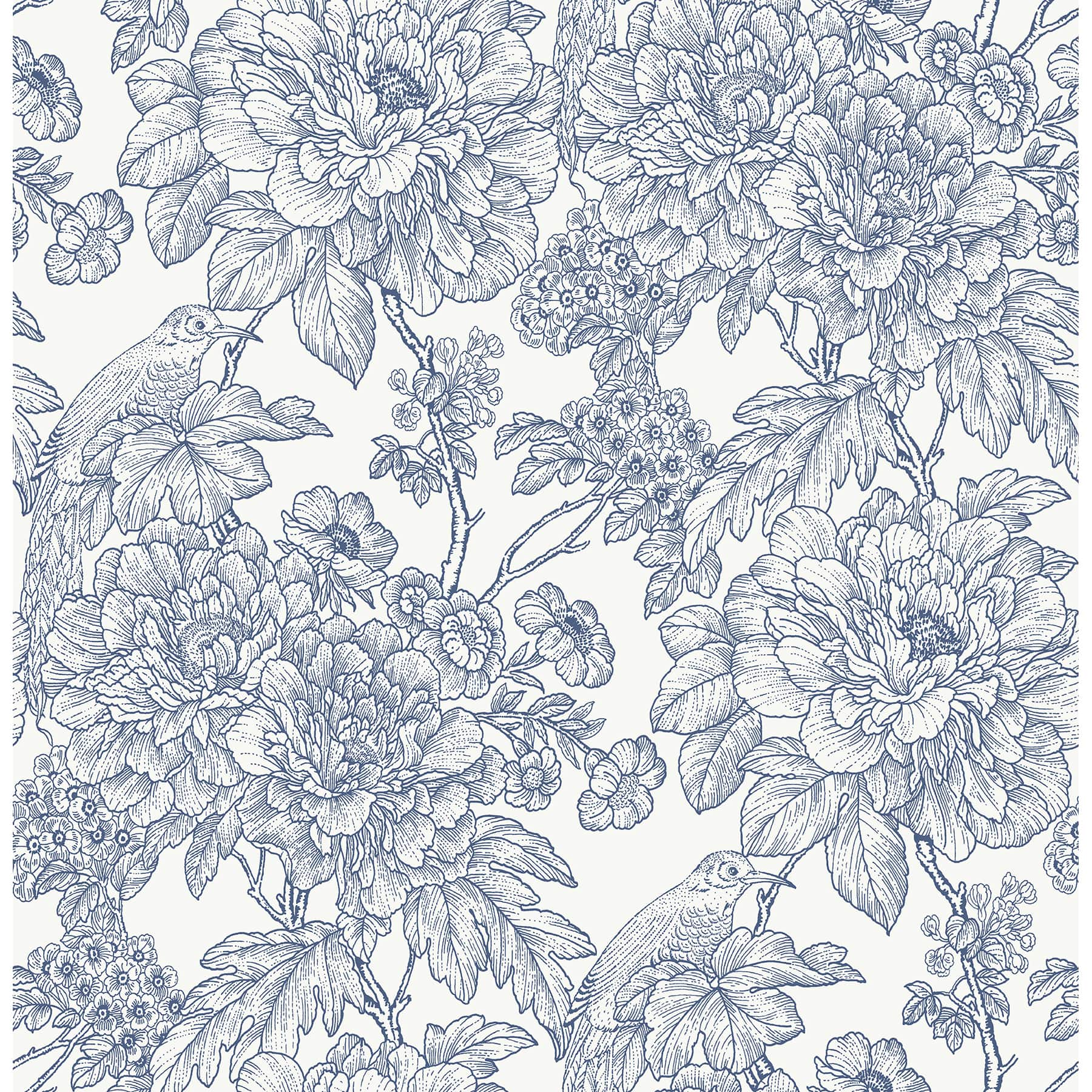 NuWallpaper Blue Sudbury Peel & Stick Wallpaper