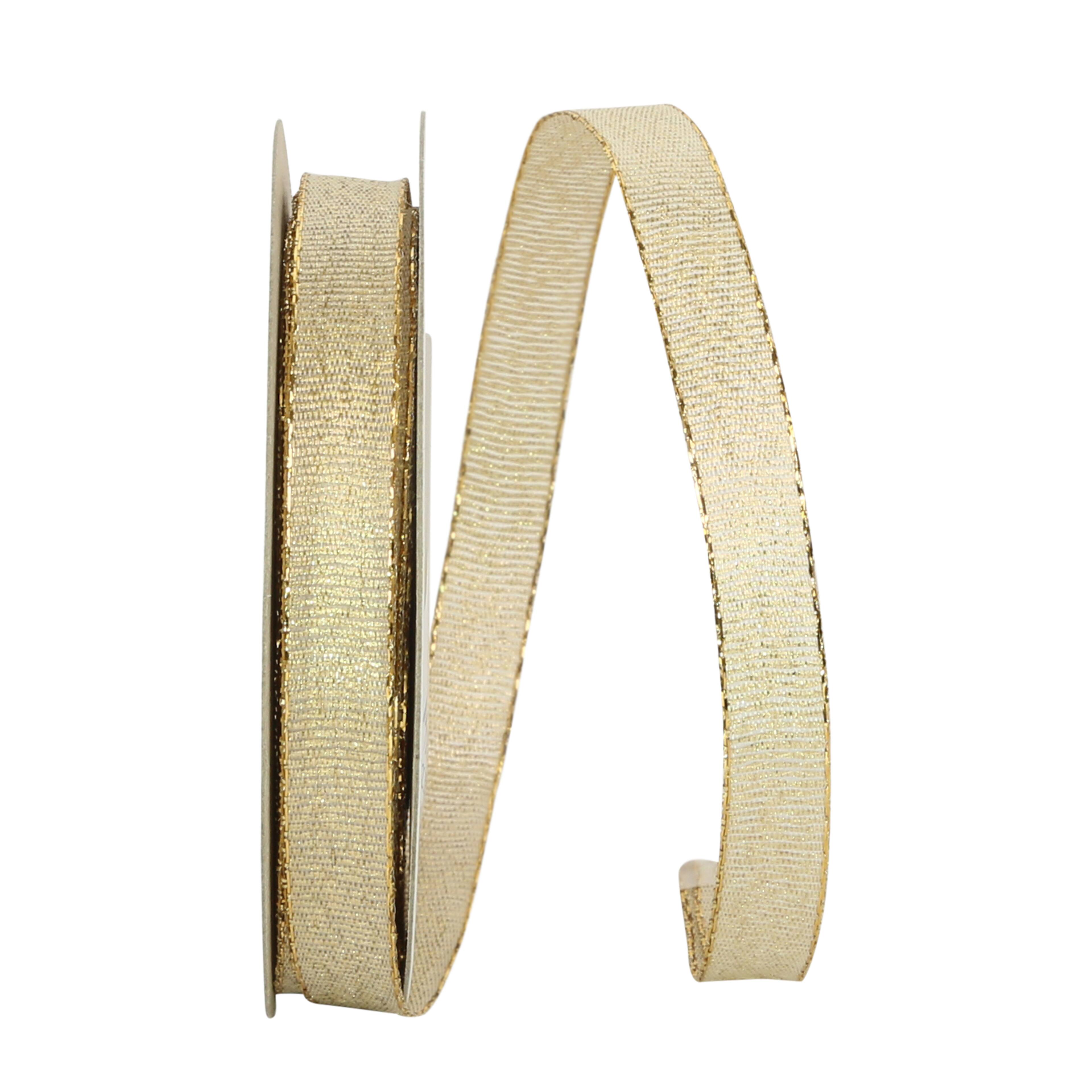 Reliant 3/8" Gold Glimmer Wired Ribbon Michaels
