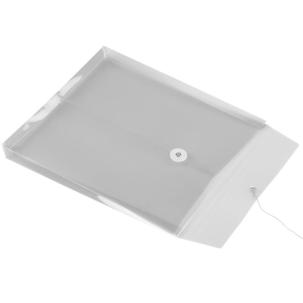 JAM Paper Letter Size Plastic Envelopes with Button & String Tie Closure, 12ct.