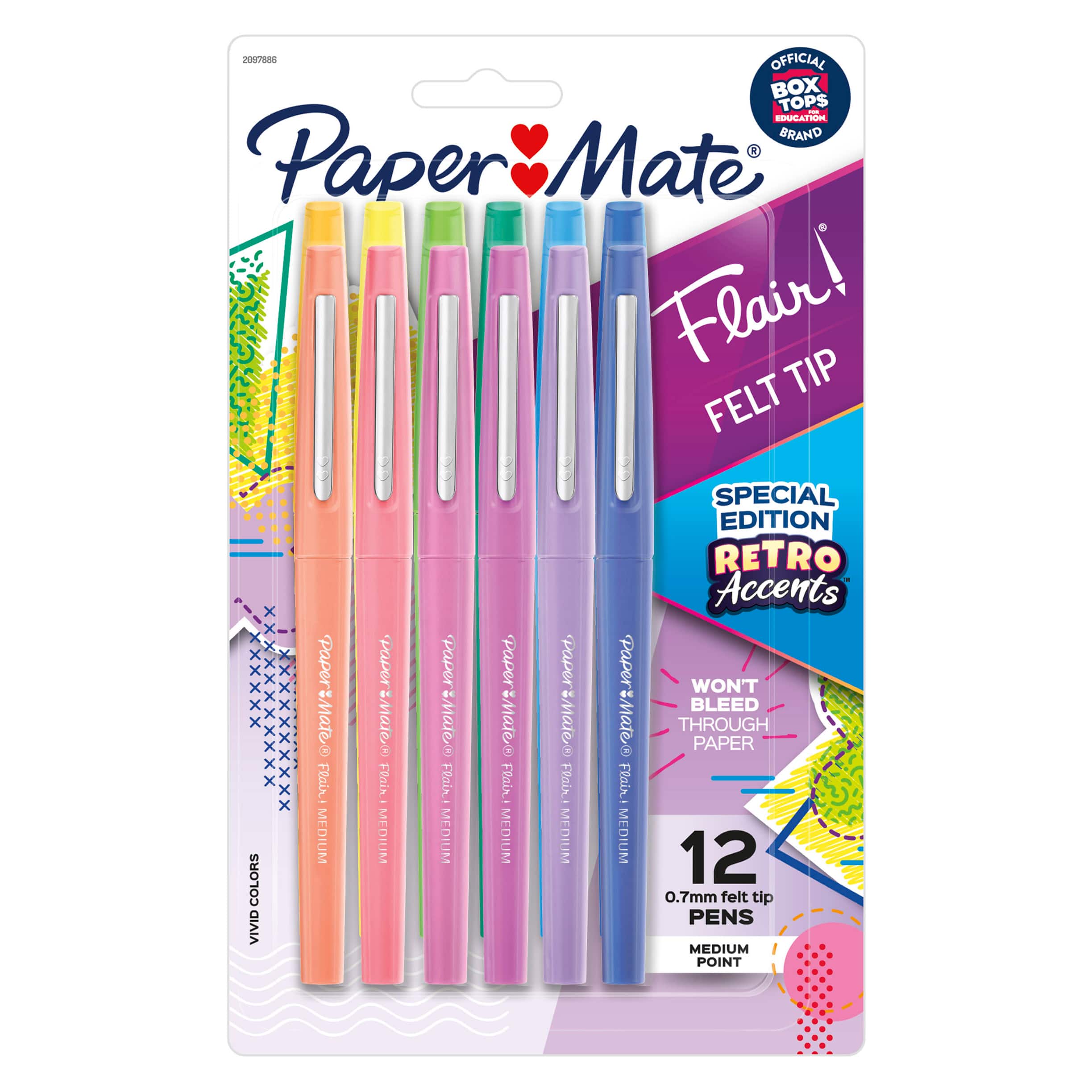 Paper Mate&#xAE; Flair&#xAE; Retro Accents&#x2122; 12 Color Felt Tip Pen Set