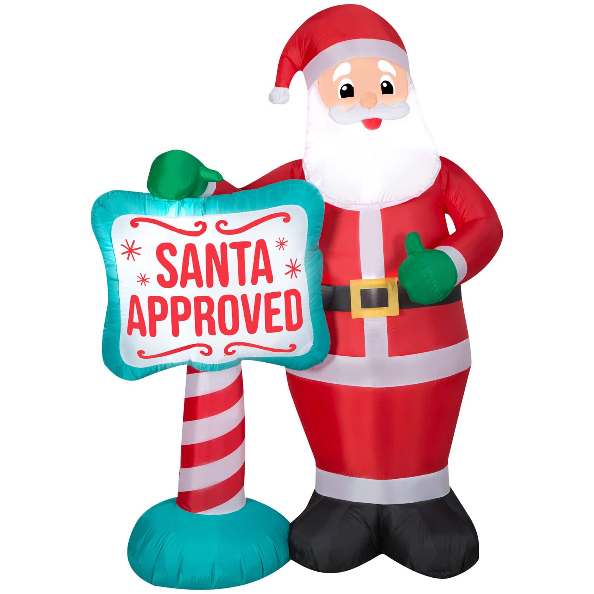 7ft. Airblown® Inflatable Christmas Santa with SANTA APPROVED Sign