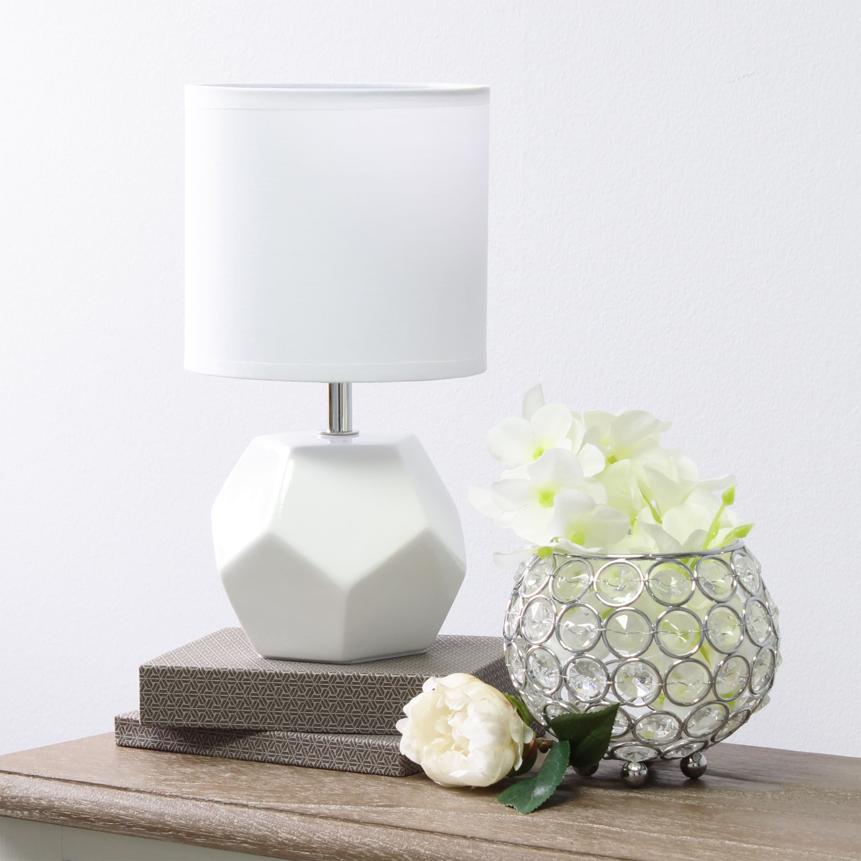 Simple Designs Round Prism Mini Table Lamp