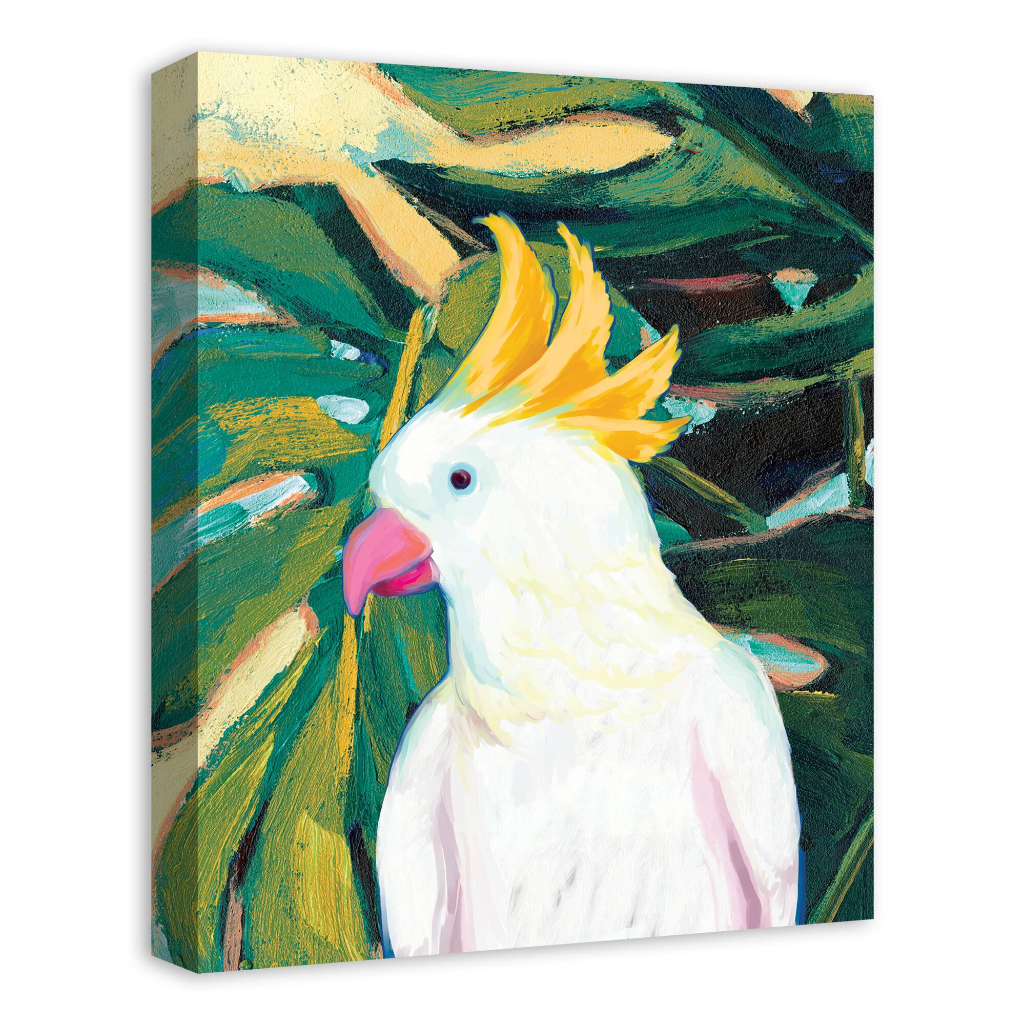Cheerful Cockatoo 16" x 20" Canvas Wall Art