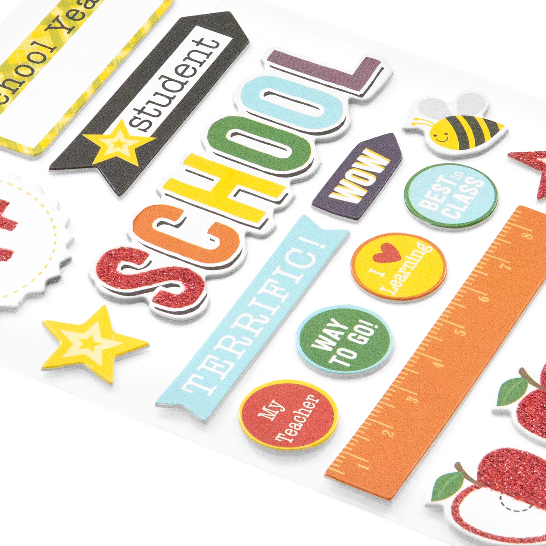 School Flipbook Chipboard Dimensional Stickers by Recollections™