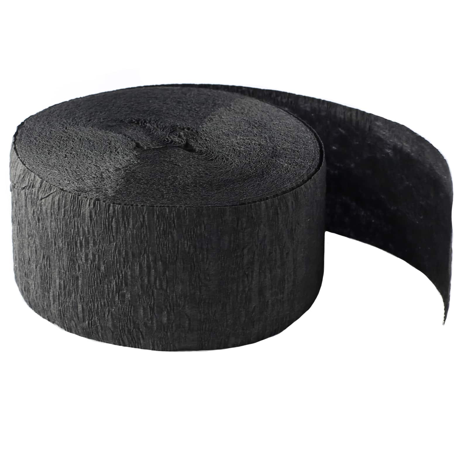 12 Pack: 81ft. Black Crepe Streamer by Celebrate It™