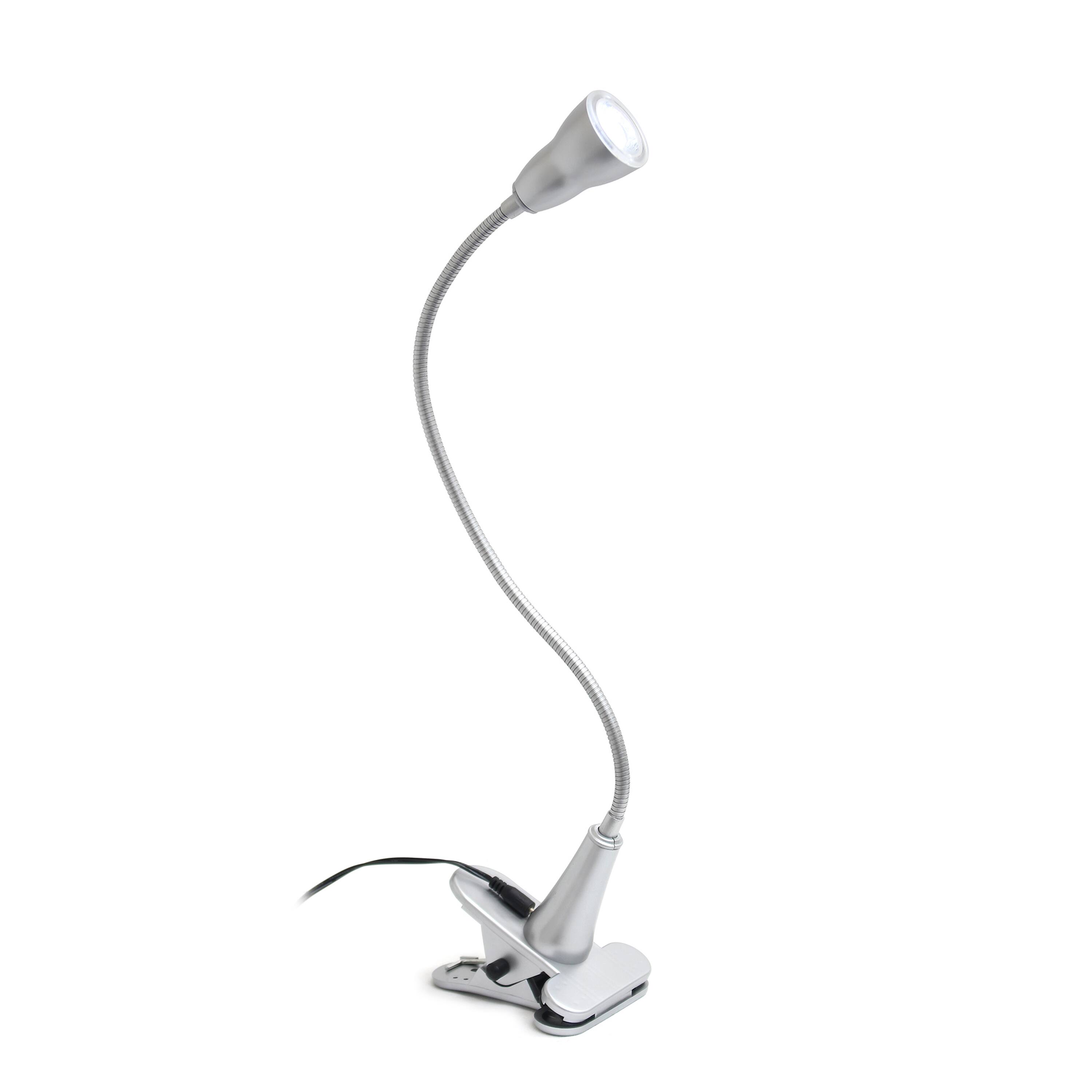 Simple Designs LED Gooseneck Clip Light Desk Lamp